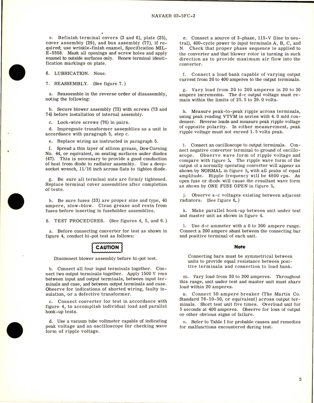Sample page 7 from AirCorps Library document: Overhaul Instructions with Parts Breakdown for 200 Amp Converter - Part DW1033