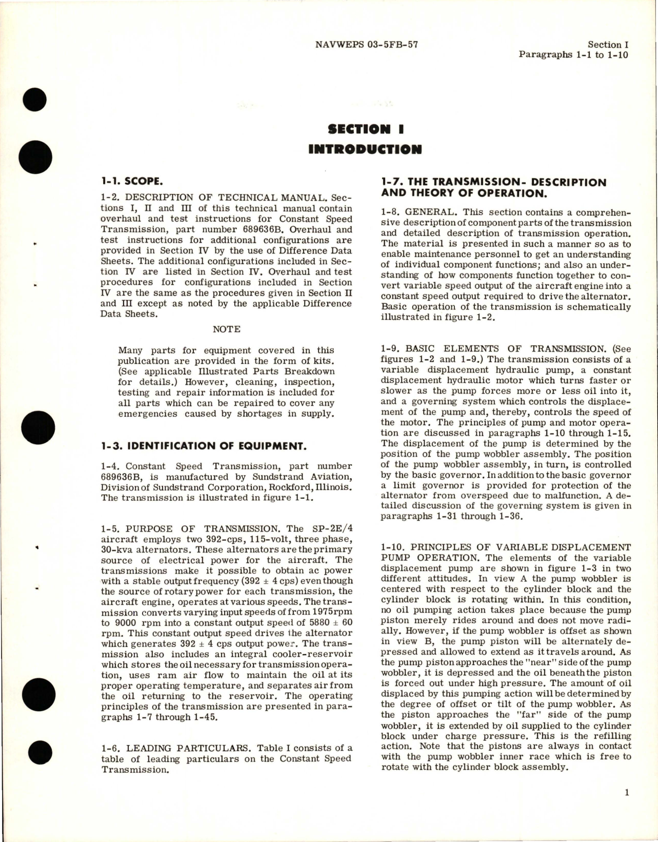 Sample page 7 from AirCorps Library document: Overhaul Instructions for Constant Speed Transmission - Part 689636B