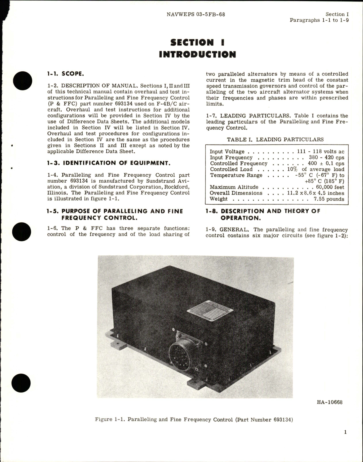 Sample page 5 from AirCorps Library document: Overhaul Instructions for Paralleling & Fine Frequency Control - Part 693134  - F-4B/C