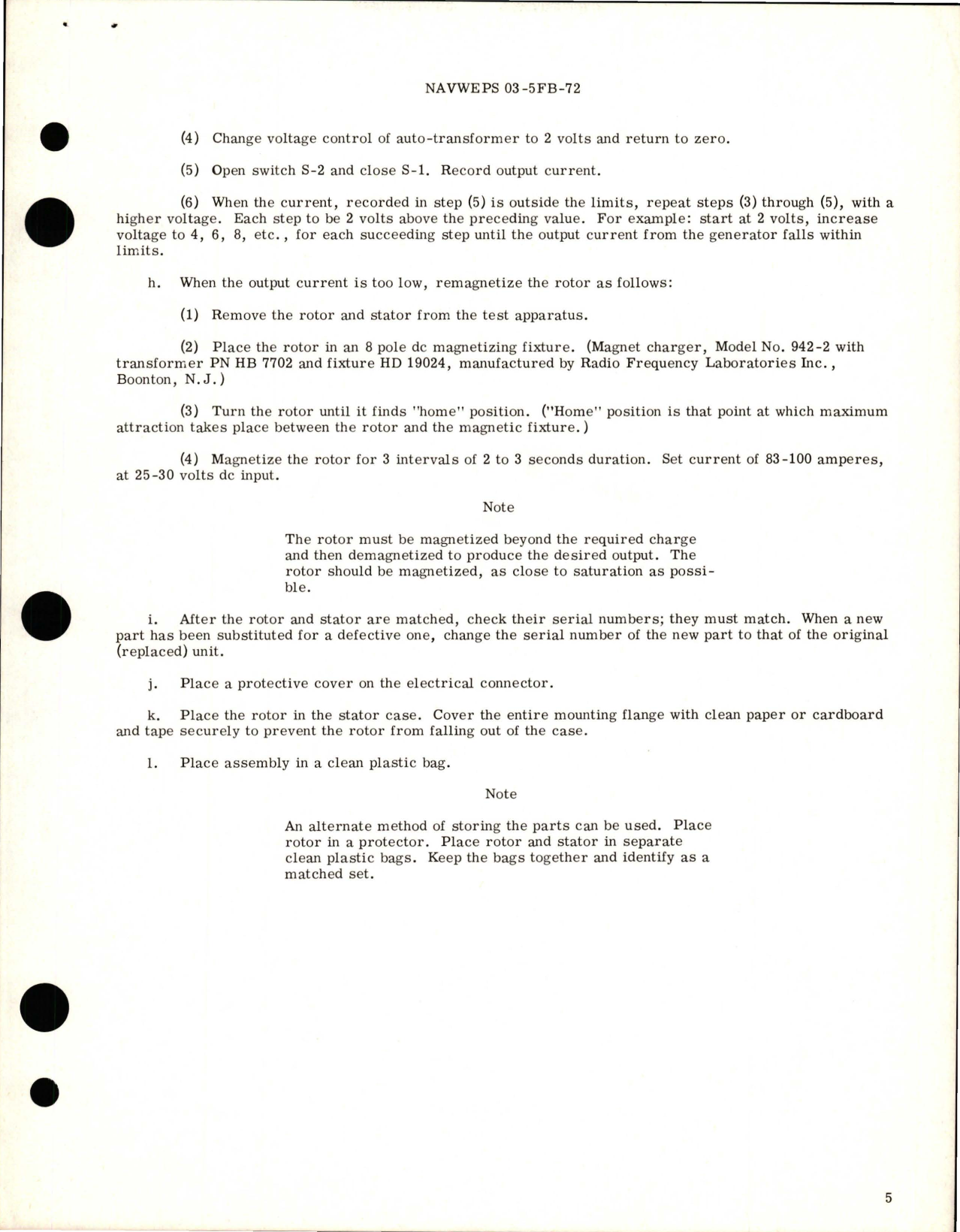 Sample page 5 from AirCorps Library document: Overhaul Instructions with Parts Breakdown for Temperature Amplifier Power Supply AC Generator - Model 5ASY40AJ4 - Part 868C691P1 