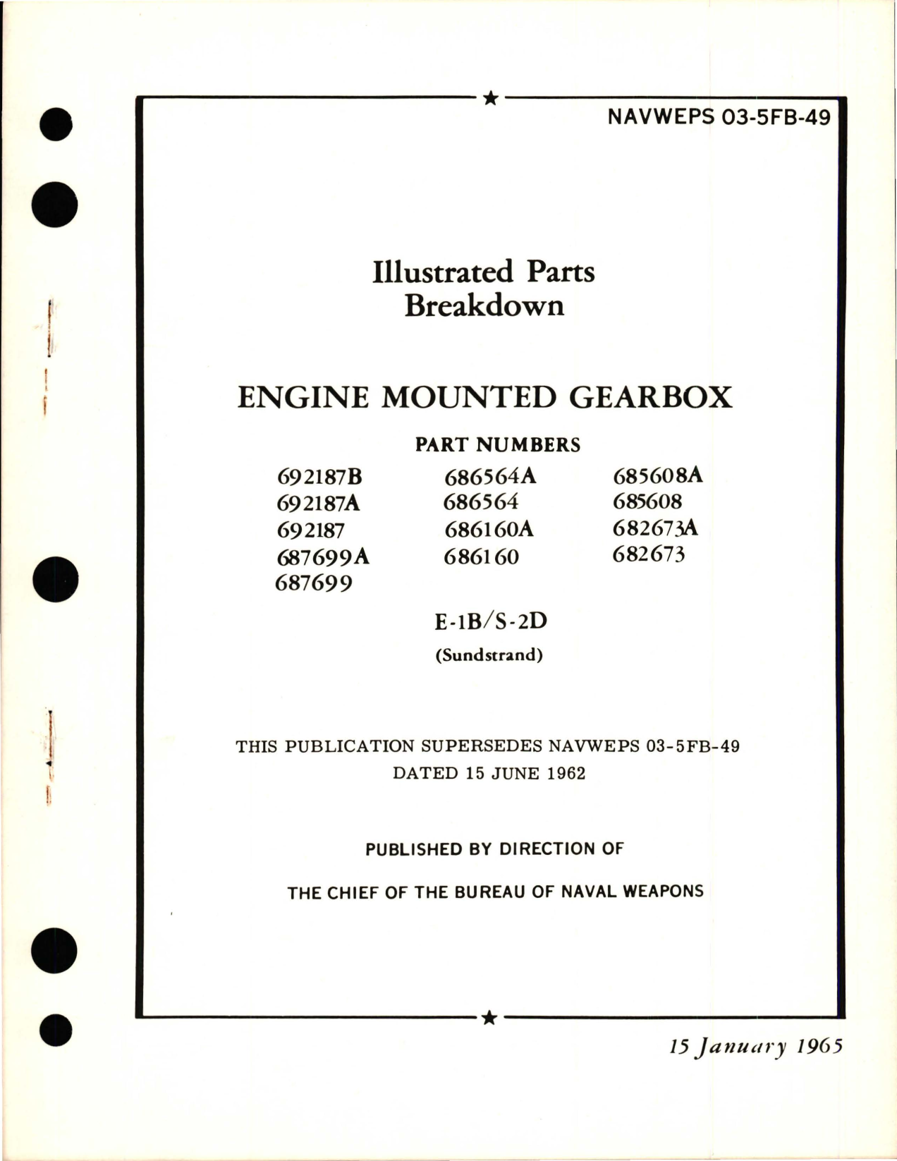 Sample page 1 from AirCorps Library document: Illustrated Parts Breakdown for Engine Mounted Gearbox - E-1B and S-2D