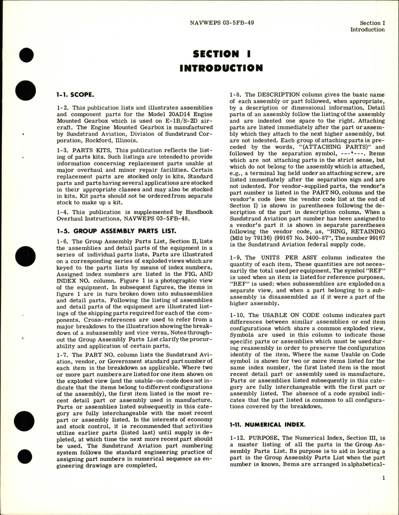 Sample page 5 from AirCorps Library document: Illustrated Parts Breakdown for Engine Mounted Gearbox - E-1B and S-2D