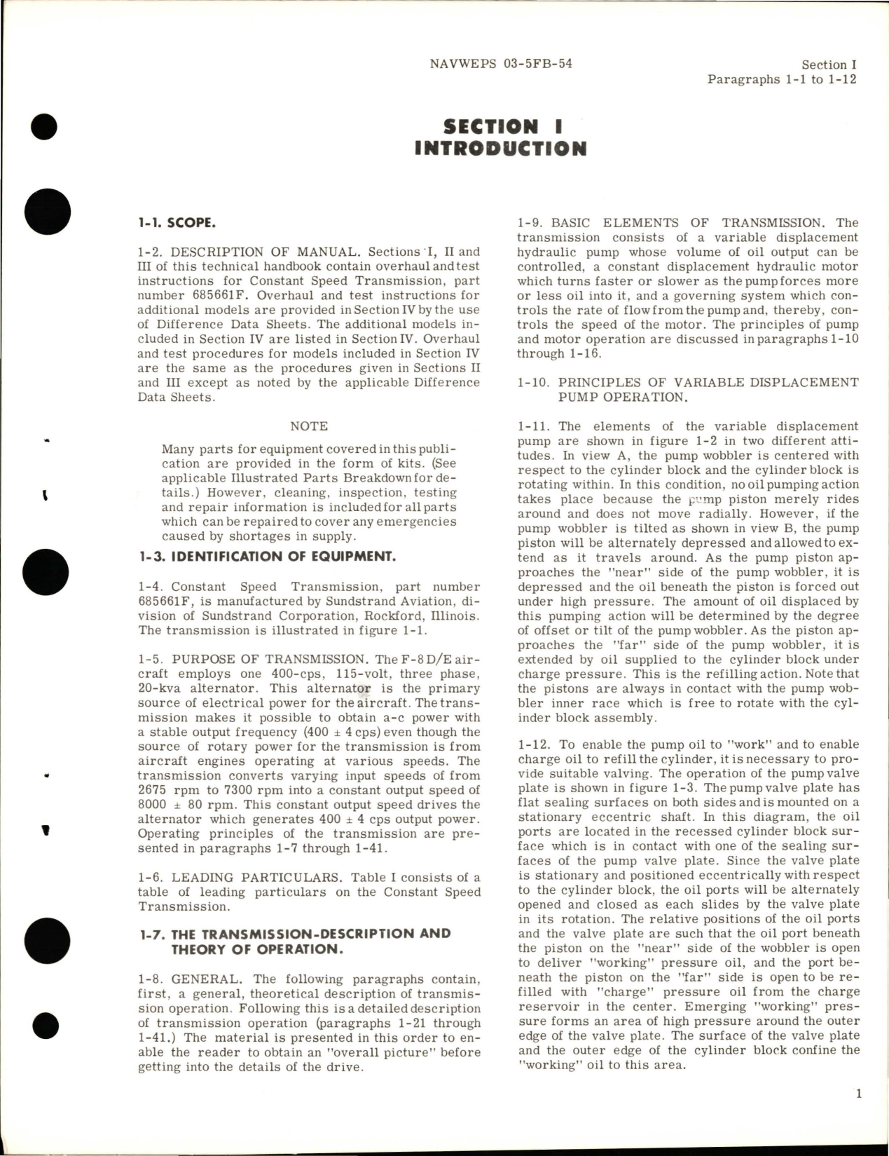 Sample page 7 from AirCorps Library document: Overhaul Instructions for Constant Speed Transmission - Parts 685661F, 685661E, 685661D