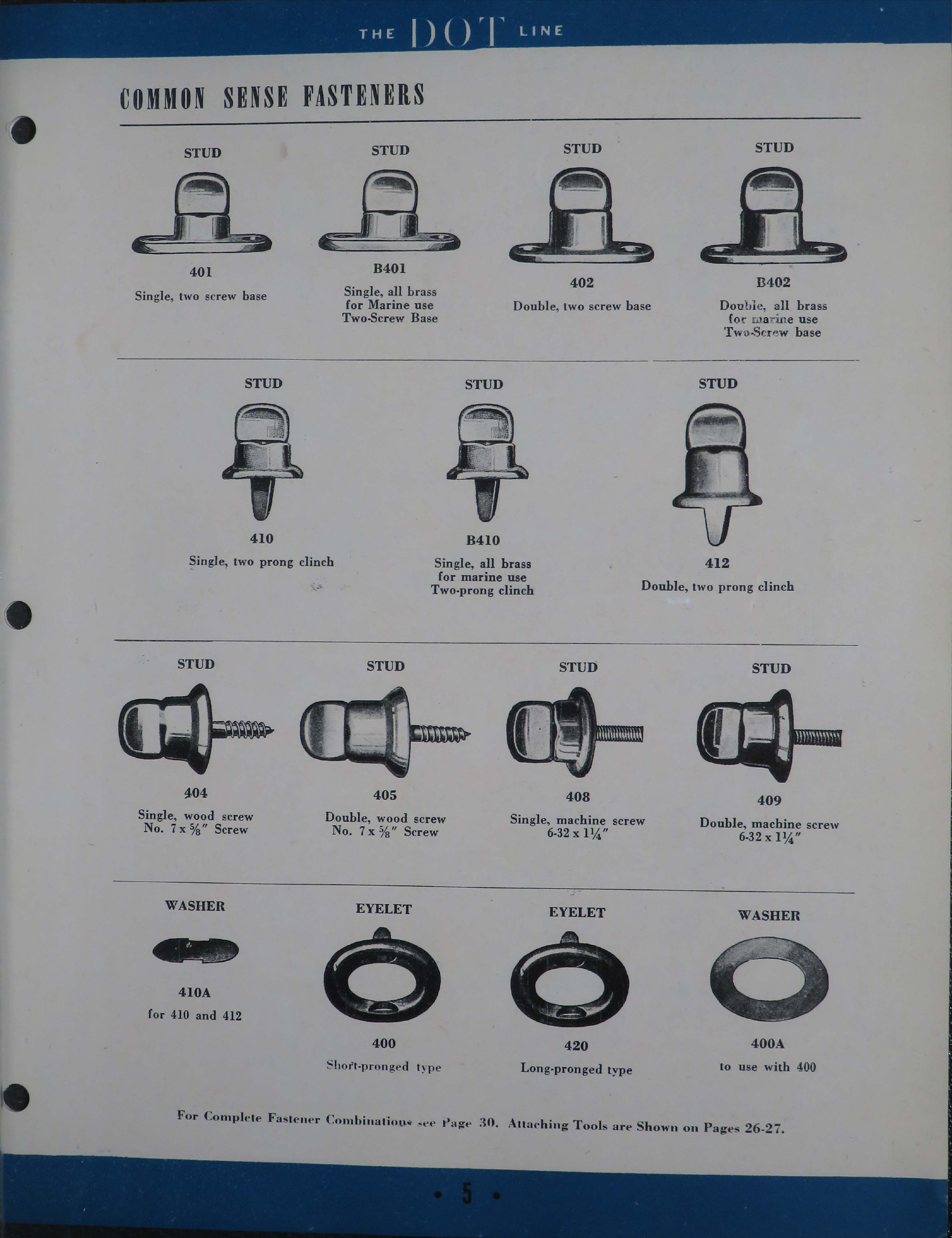 Sample page 5 from AirCorps Library document: DOT Fasteners and Attaching Tools