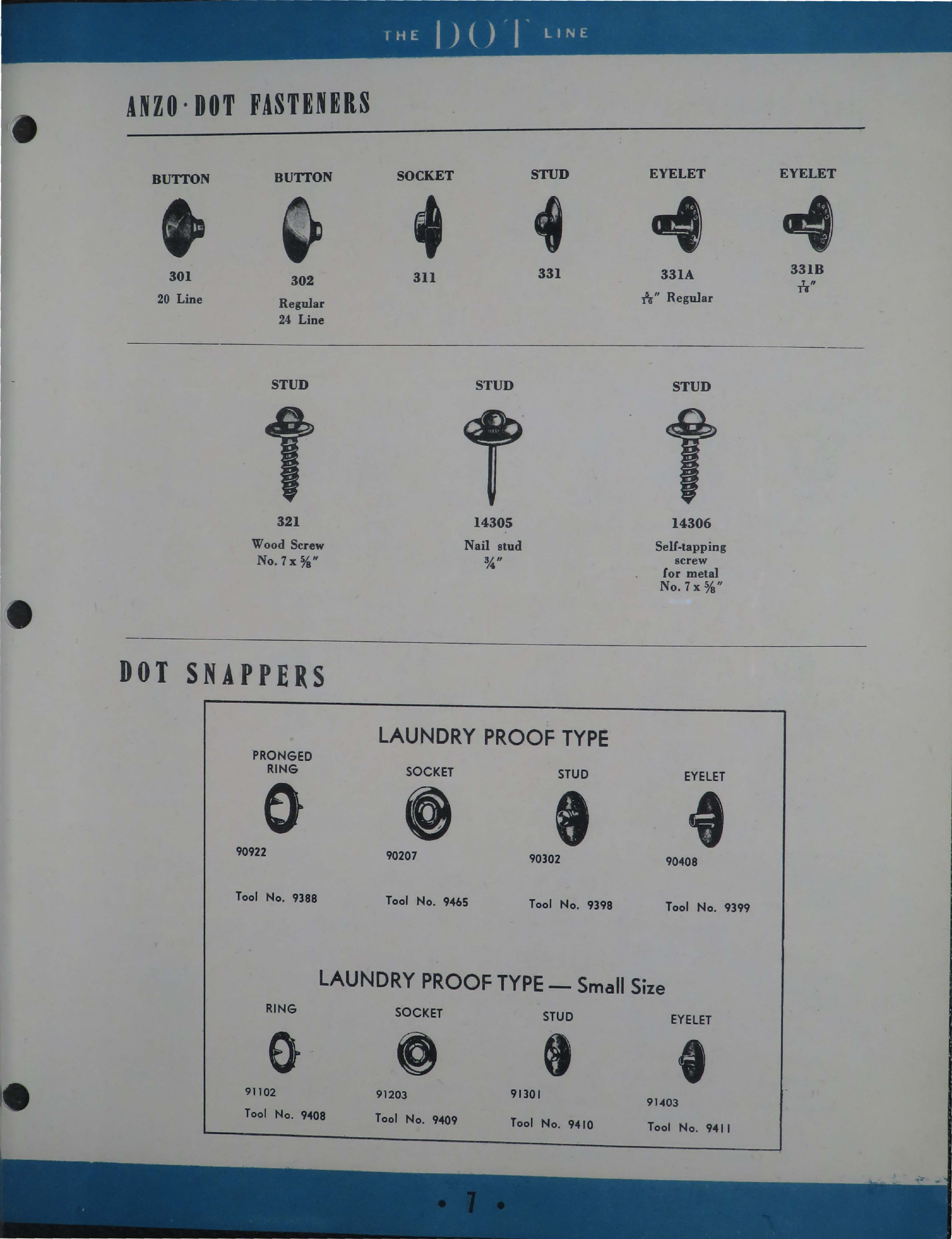 Sample page 7 from AirCorps Library document: DOT Fasteners and Attaching Tools