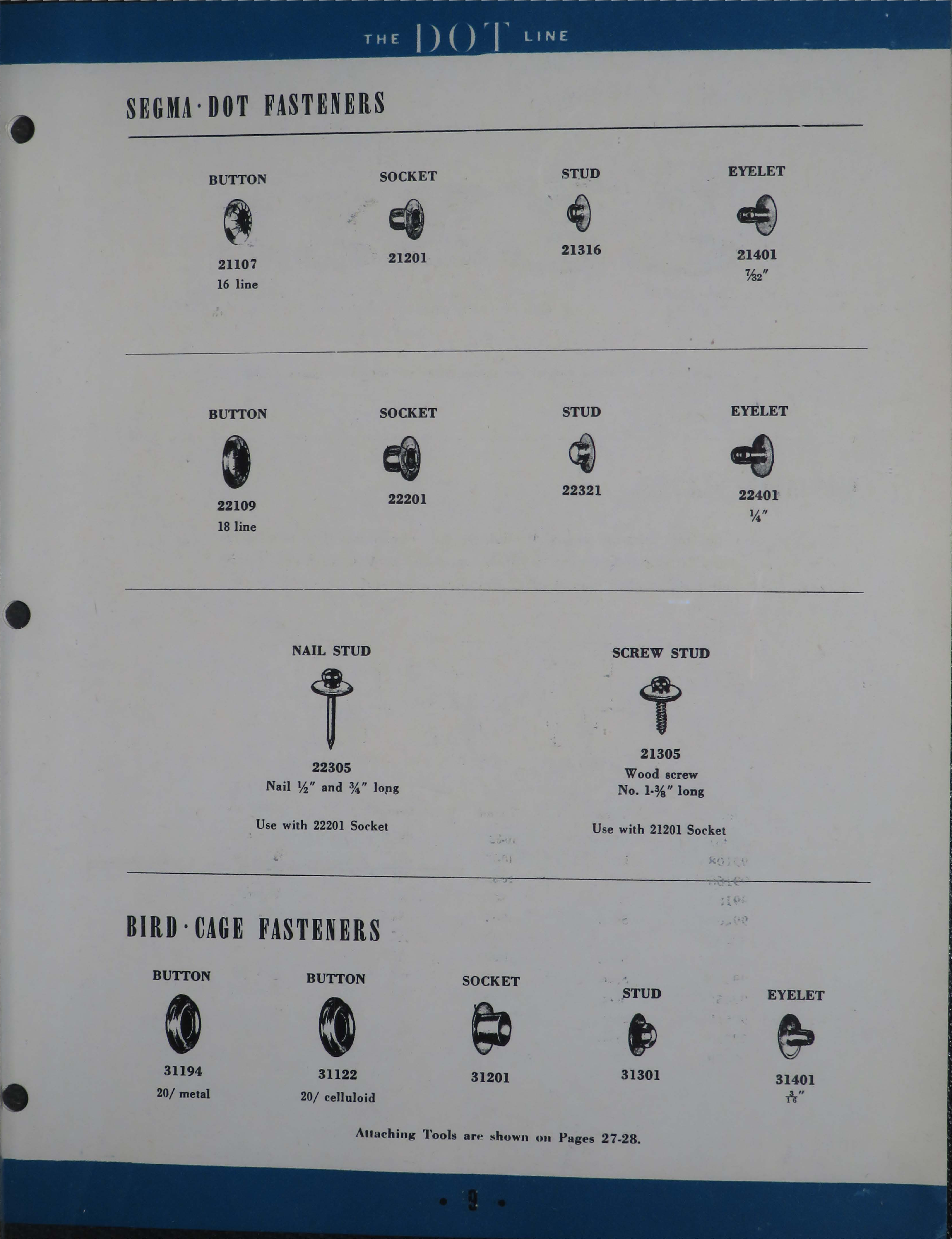 Sample page 9 from AirCorps Library document: DOT Fasteners and Attaching Tools