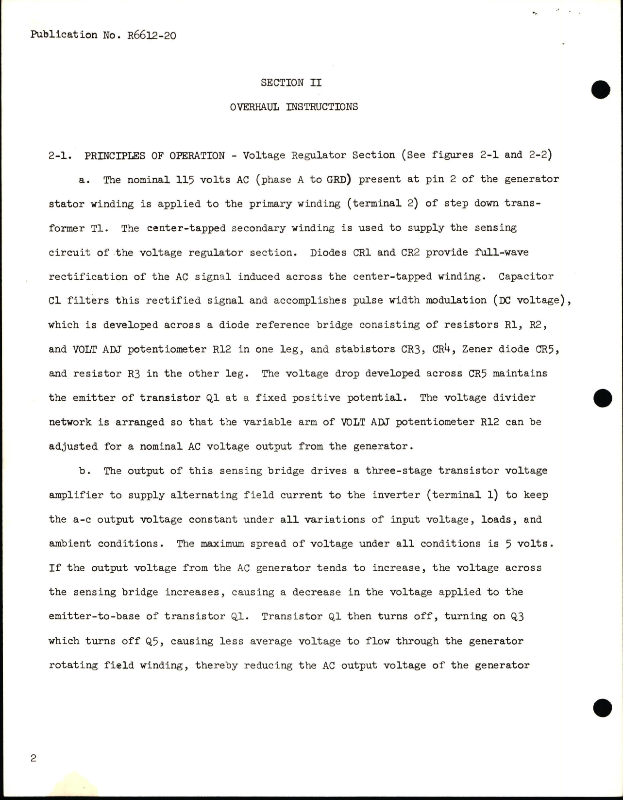 Sample page 8 from AirCorps Library document: Overhaul Instructions with Parts List for Voltage & Frequency Regulator - Types 4B39-1-B, 4B39-1-C