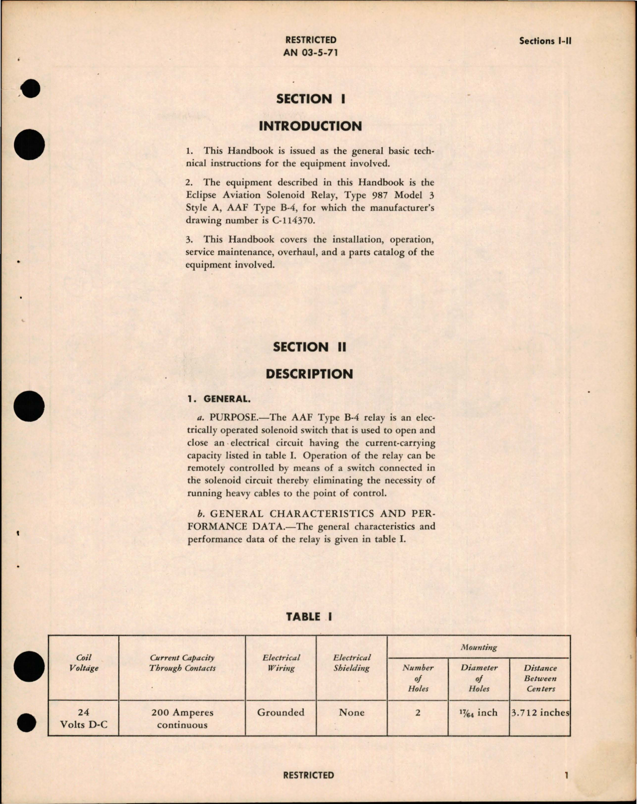 Sample page 5 from AirCorps Library document: Instructions with Parts Catalog for Solenoid Relay - AAF Type B-4 