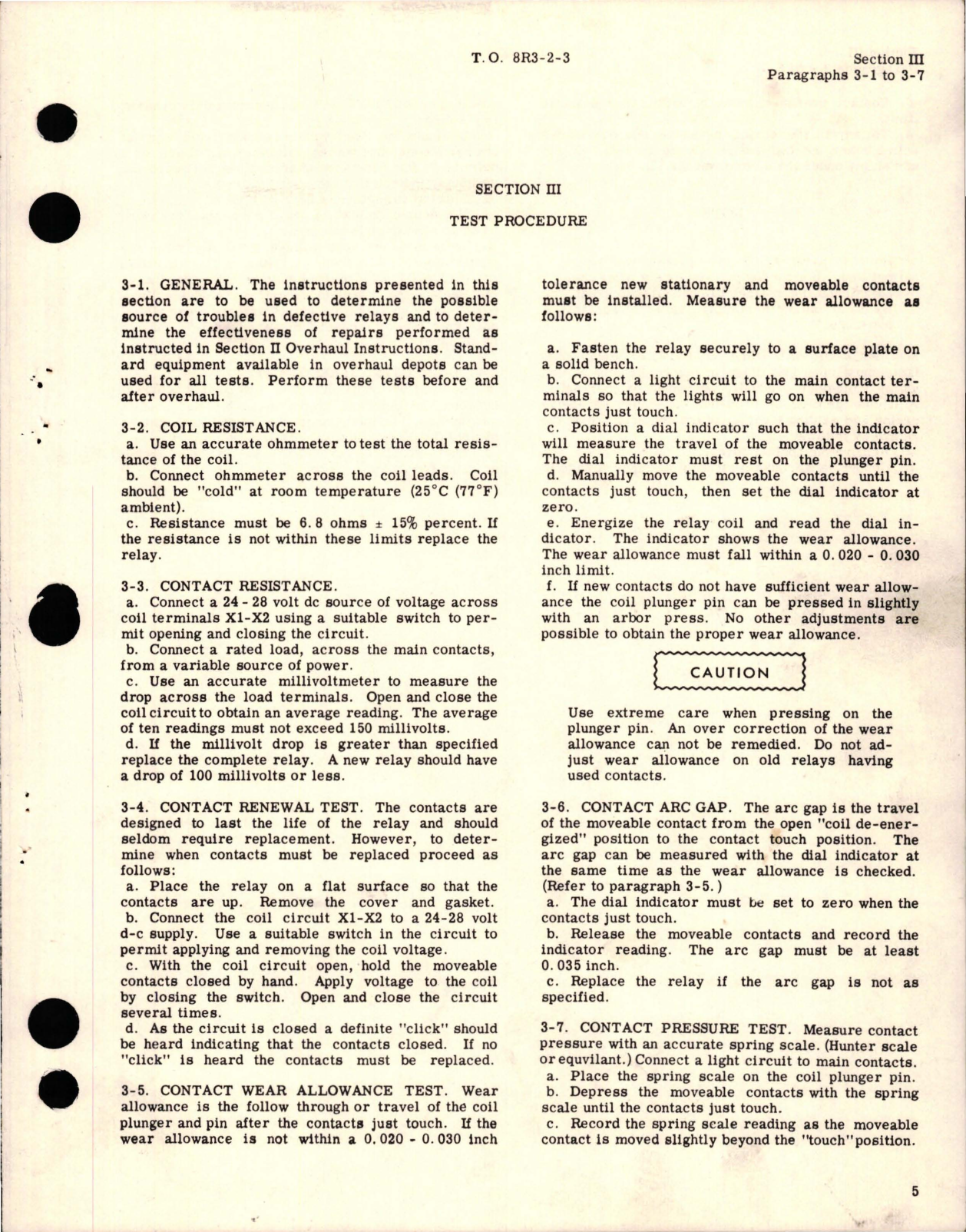 Sample page 7 from AirCorps Library document: Overhaul Instructions for Relays - 6041H Series