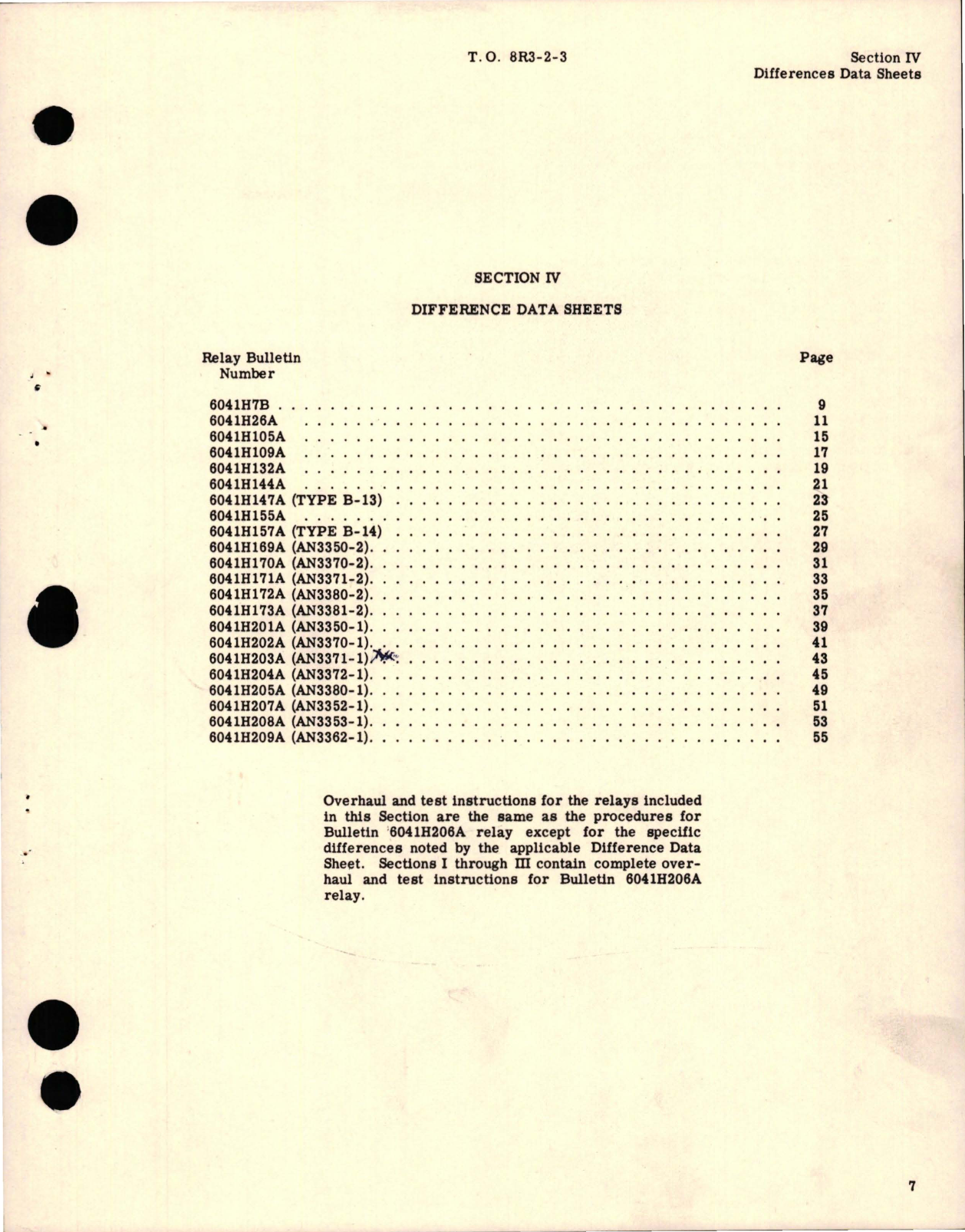 Sample page 9 from AirCorps Library document: Overhaul Instructions for Relays - 6041H Series