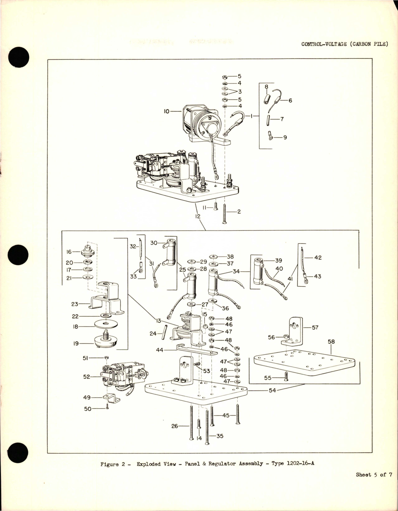 Sample page 5 from AirCorps Library document: Service Parts List for Control Voltage (Carbon Pile) - 1202-16-A