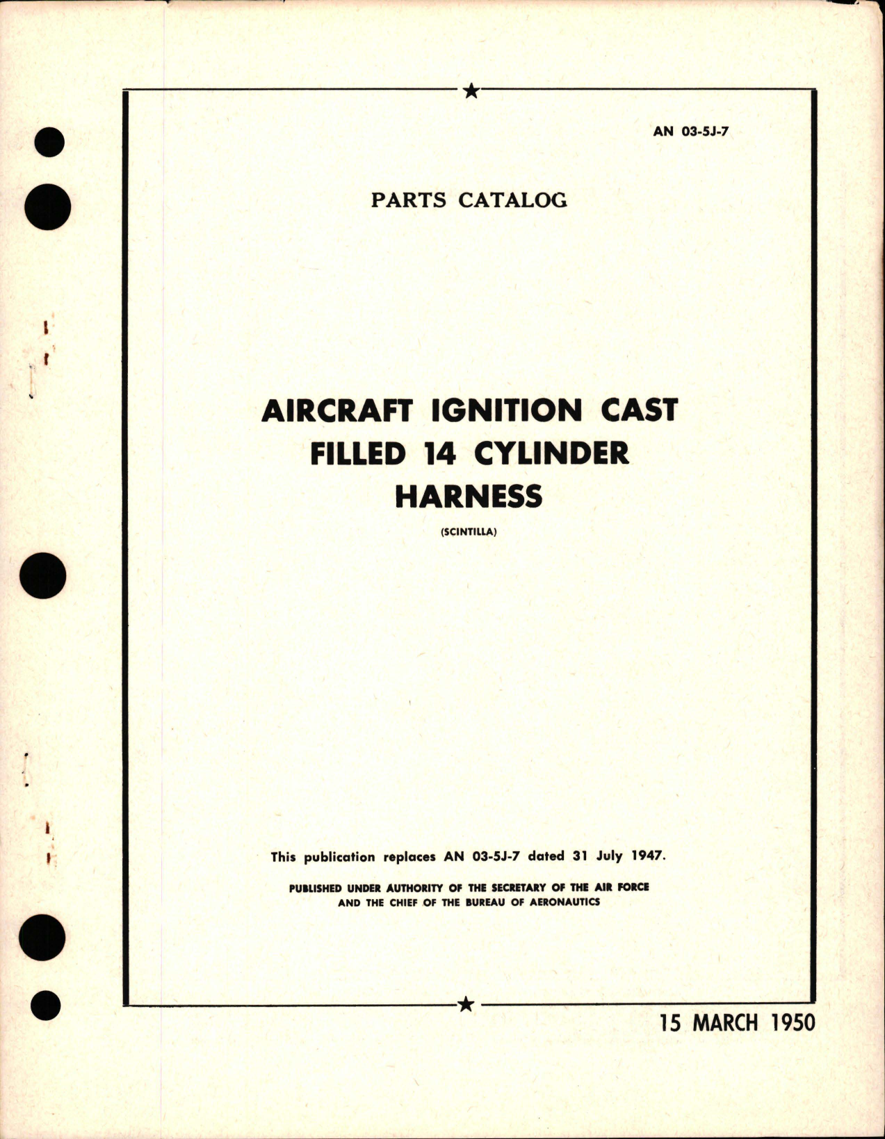 Sample page 1 from AirCorps Library document: Parts Catalog for Ignition Cast Filled 14 Cylinder Harness