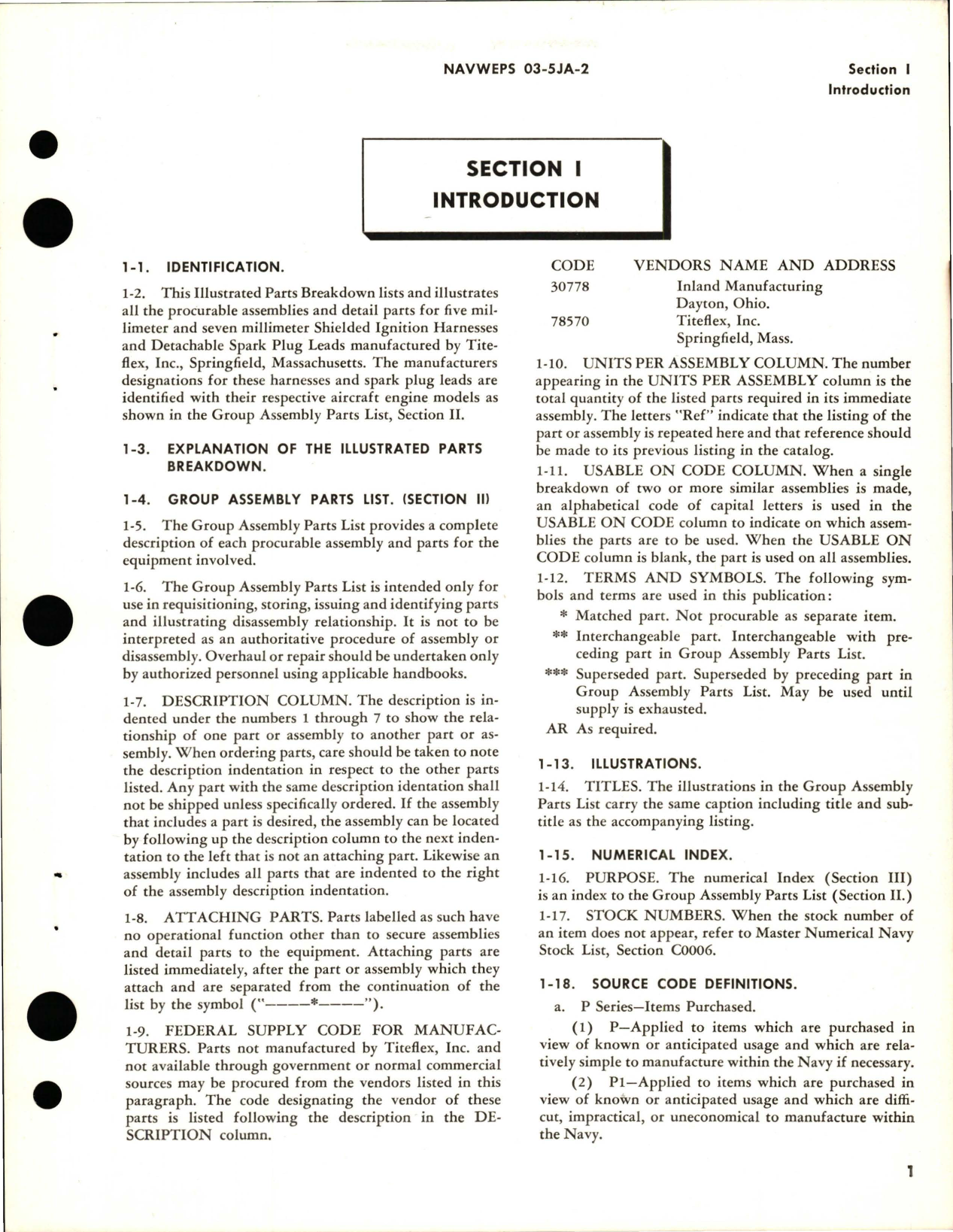 Sample page 5 from AirCorps Library document: Illustrated Parts Breakdown for Shielded Ignition Harnesses and Detachable Spark Plug Leads - Rewirable - 5MM & 7MM Type