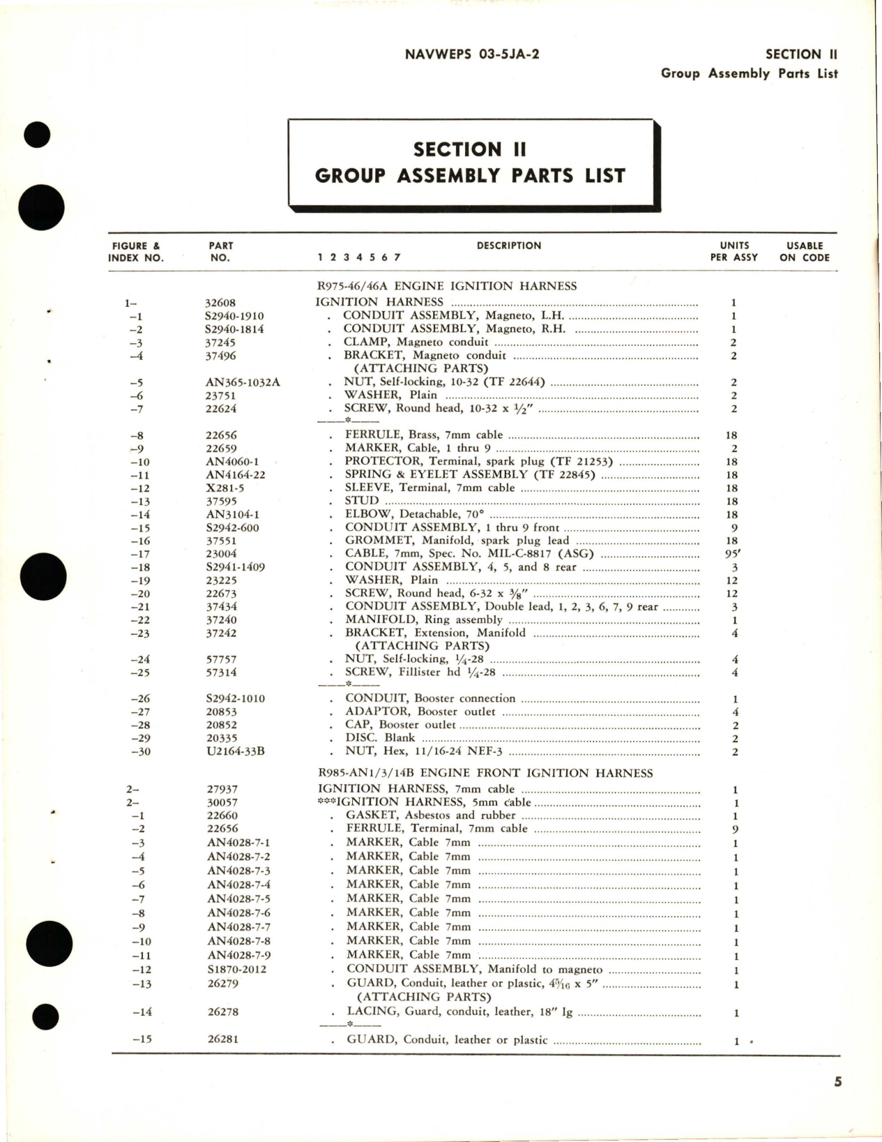 Sample page 9 from AirCorps Library document: Illustrated Parts Breakdown for Shielded Ignition Harnesses and Detachable Spark Plug Leads - Rewirable - 5MM & 7MM Type