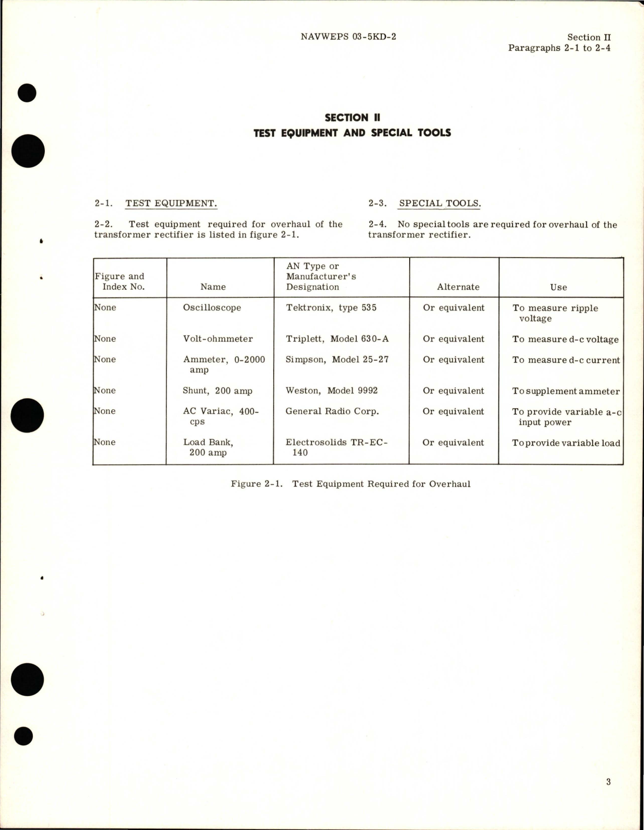 Sample page 9 from AirCorps Library document: Overhaul Instructions for Transformer Rectifier - Part W1352-1