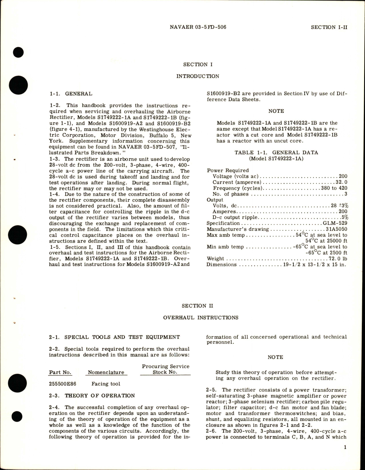 Sample page 7 from AirCorps Library document: Service and Overhaul Instructions for Airborne Rectifier - 