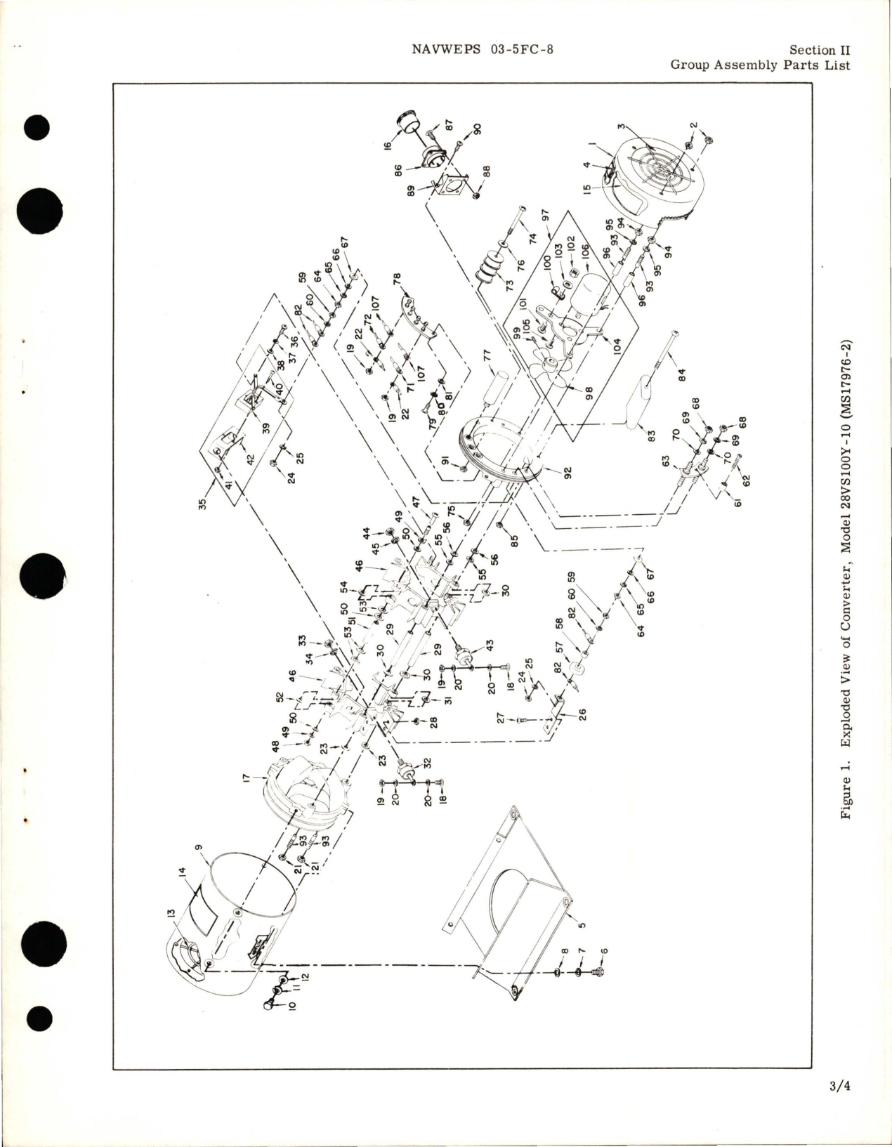 Sample page 5 from AirCorps Library document: Illustrated Parts Breakdown for Class C 100 Amp Converter - Part 28VS100Y-10 - Type MS17976-2