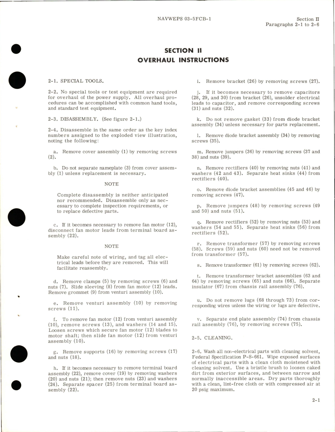Sample page 7 from AirCorps Library document: Overhaul Instructions for DC Power Supply - Part P515A