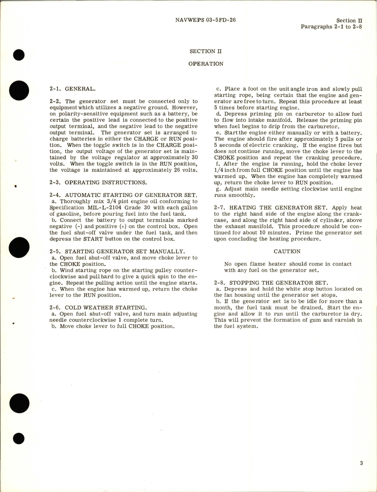Sample page 7 from AirCorps Library document: Operation and Maintenance Instructions for Generator Set - Models 34D28-4, 34D28-5