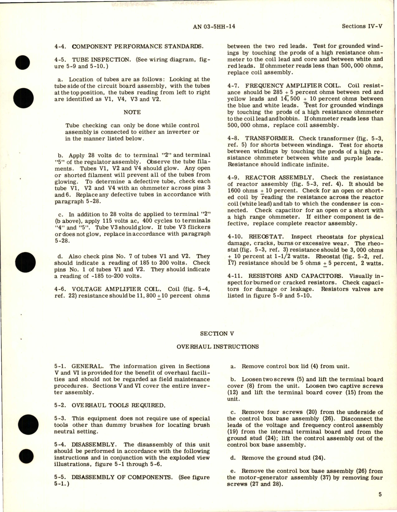 Sample page 9 from AirCorps Library document: Overhaul Instructions for Inverter - Part SE-9-1, and Motor Generator - Part SE-9-1-1A 