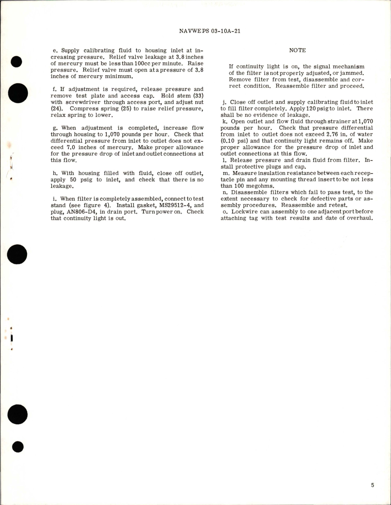 Sample page 5 from AirCorps Library document: Overhaul Instructions with Parts Breakdown for Fuel Filter - Part 52-2145-009