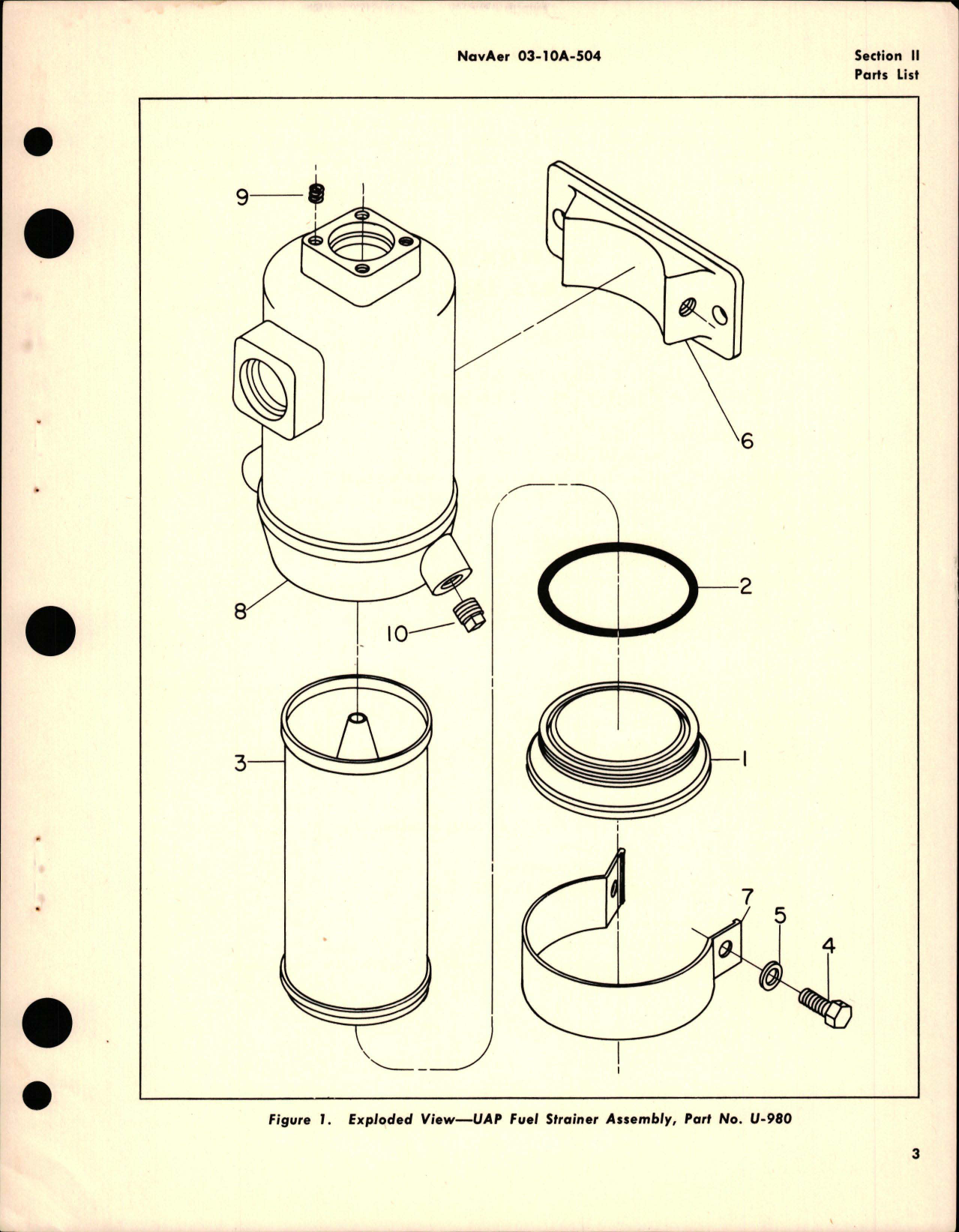 Sample page 5 from AirCorps Library document: Overhaul Instructions with Parts Catalog for Fuel Strainer - Part U-980