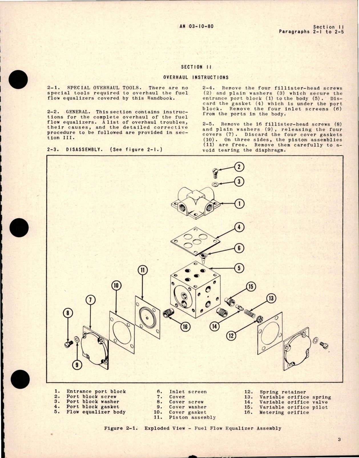 Sample page 5 from AirCorps Library document: Overhaul Instructions for Fuel Flow Equalizers - Models TM-38100 - TM-38300