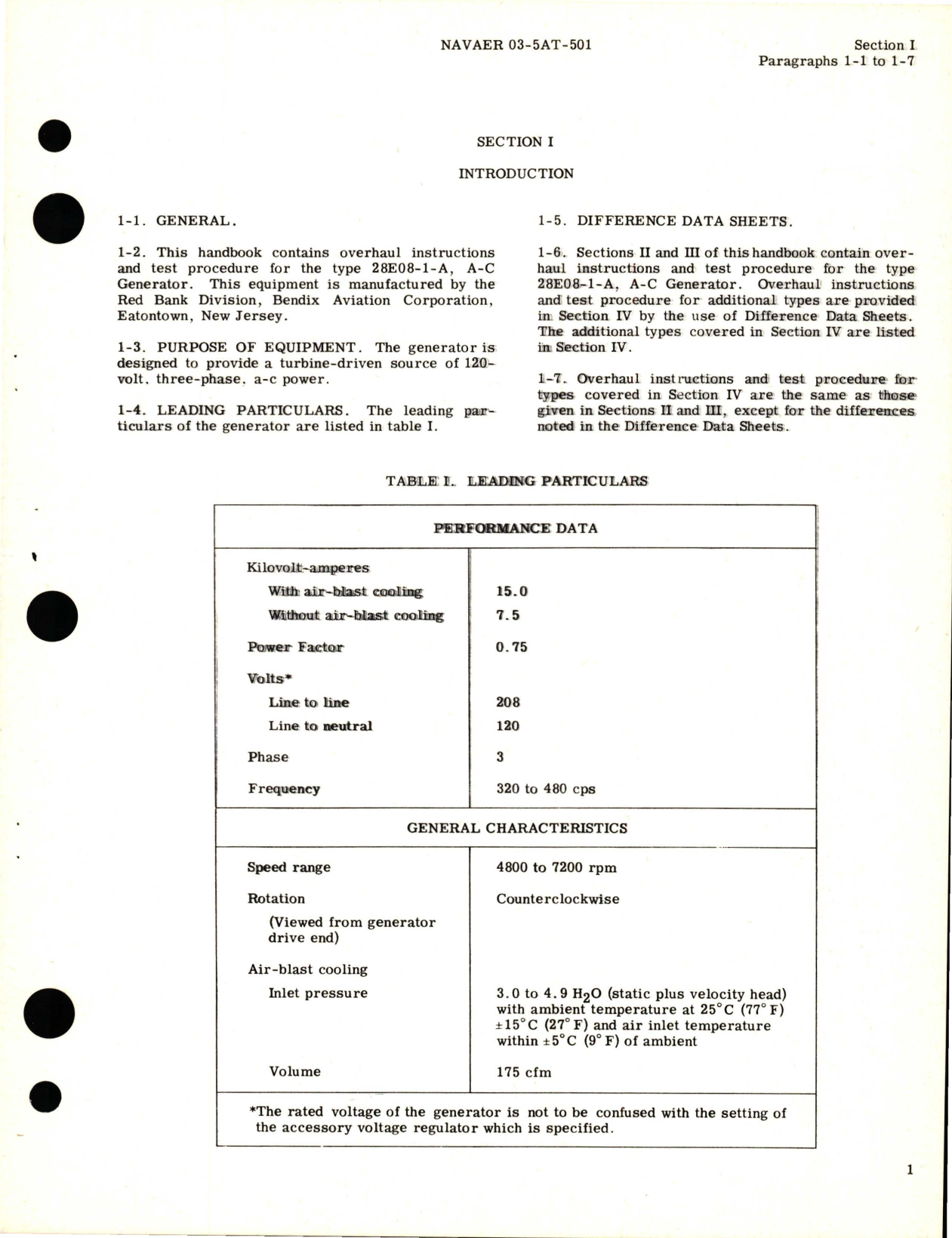 Sample page 5 from AirCorps Library document: Overhaul Instructions for A-C Generators for Types 28E08-1-A and 28E08-3-A