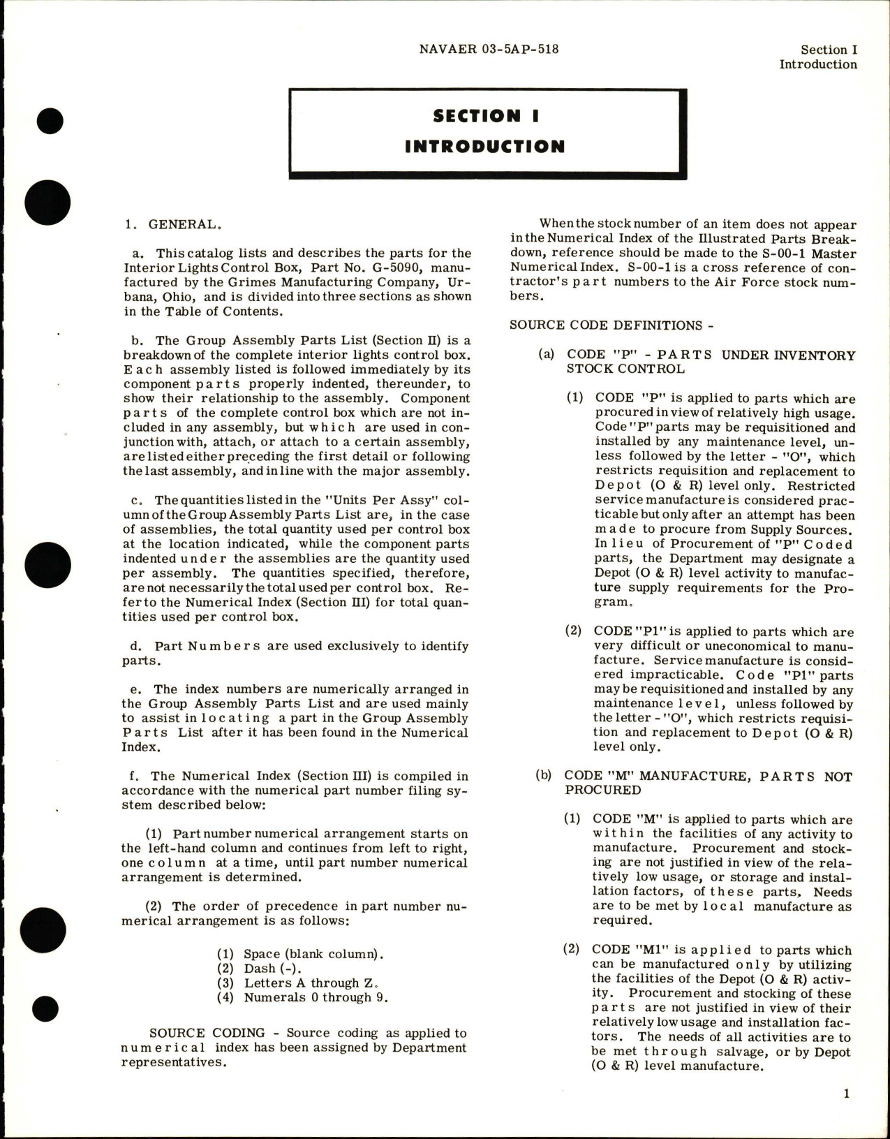 Sample page 5 from AirCorps Library document: Illustrated Parts Breakdown for Interior Lights Control Box - Part G-5090 