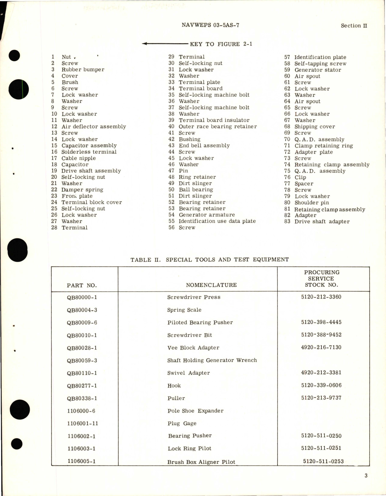 Sample page 7 from AirCorps Library document: Overhaul Instructions for Direct Current Generator (Starter Generator) Types 30B37-3-A, 30B37-15-A, 30B37-17-A