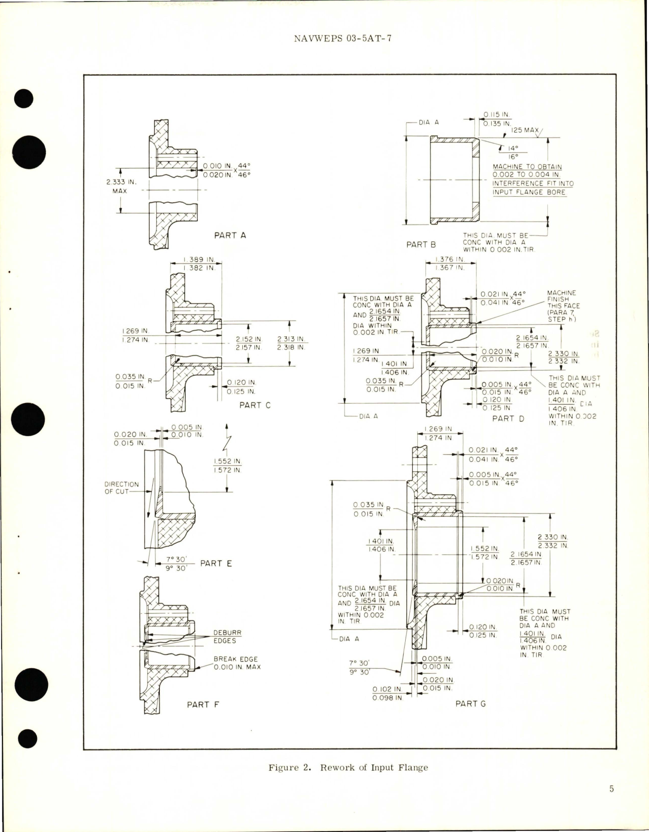 Sample page 7 from AirCorps Library document: Overhaul Instructions with Parts Breakdown for Constant Ratio Power Transmission Shaft - Part 19E29-3-C, -D, -E, -F, -G 