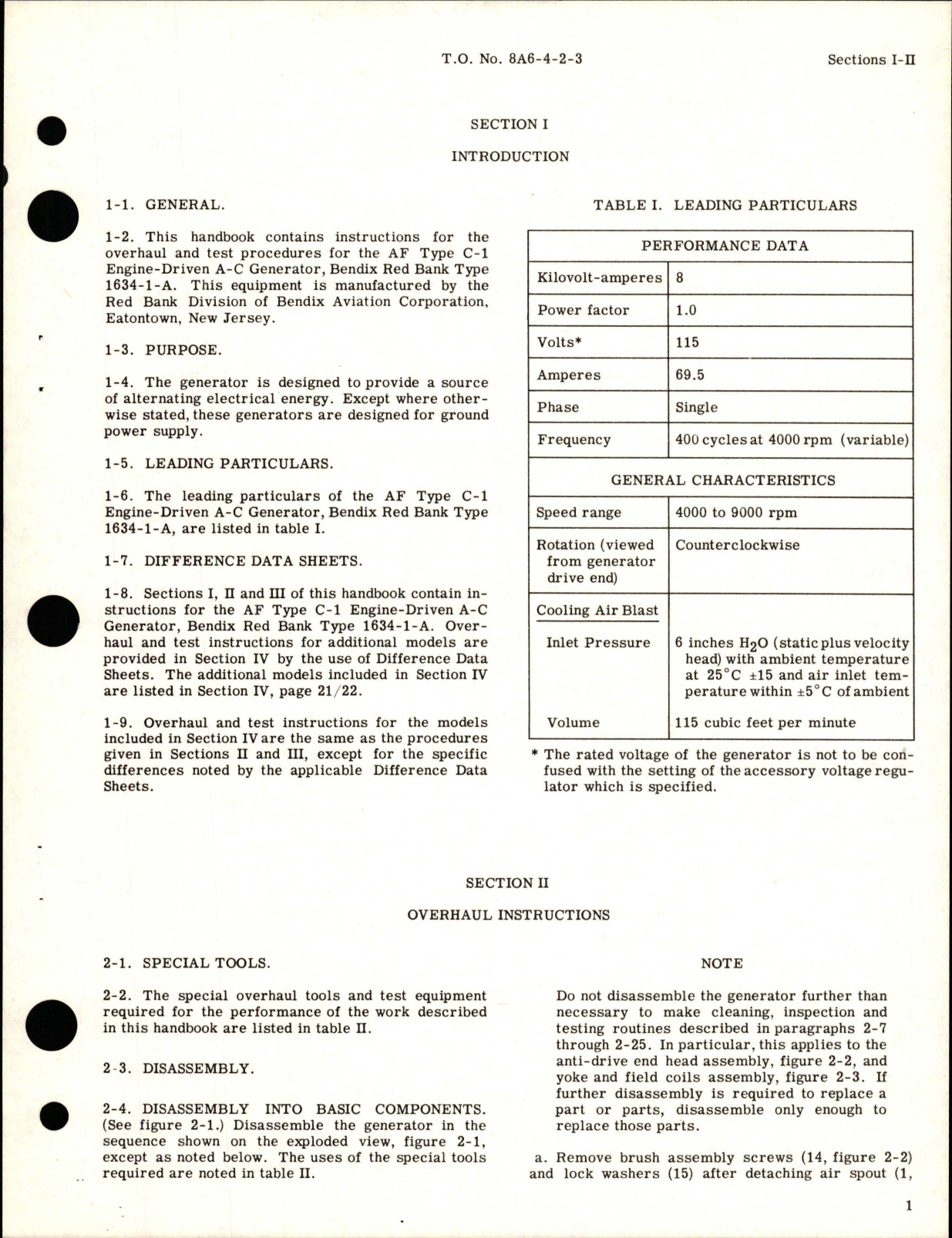 Sample page 5 from AirCorps Library document: Overhaul Instructions for Engine Driven A-C Generators