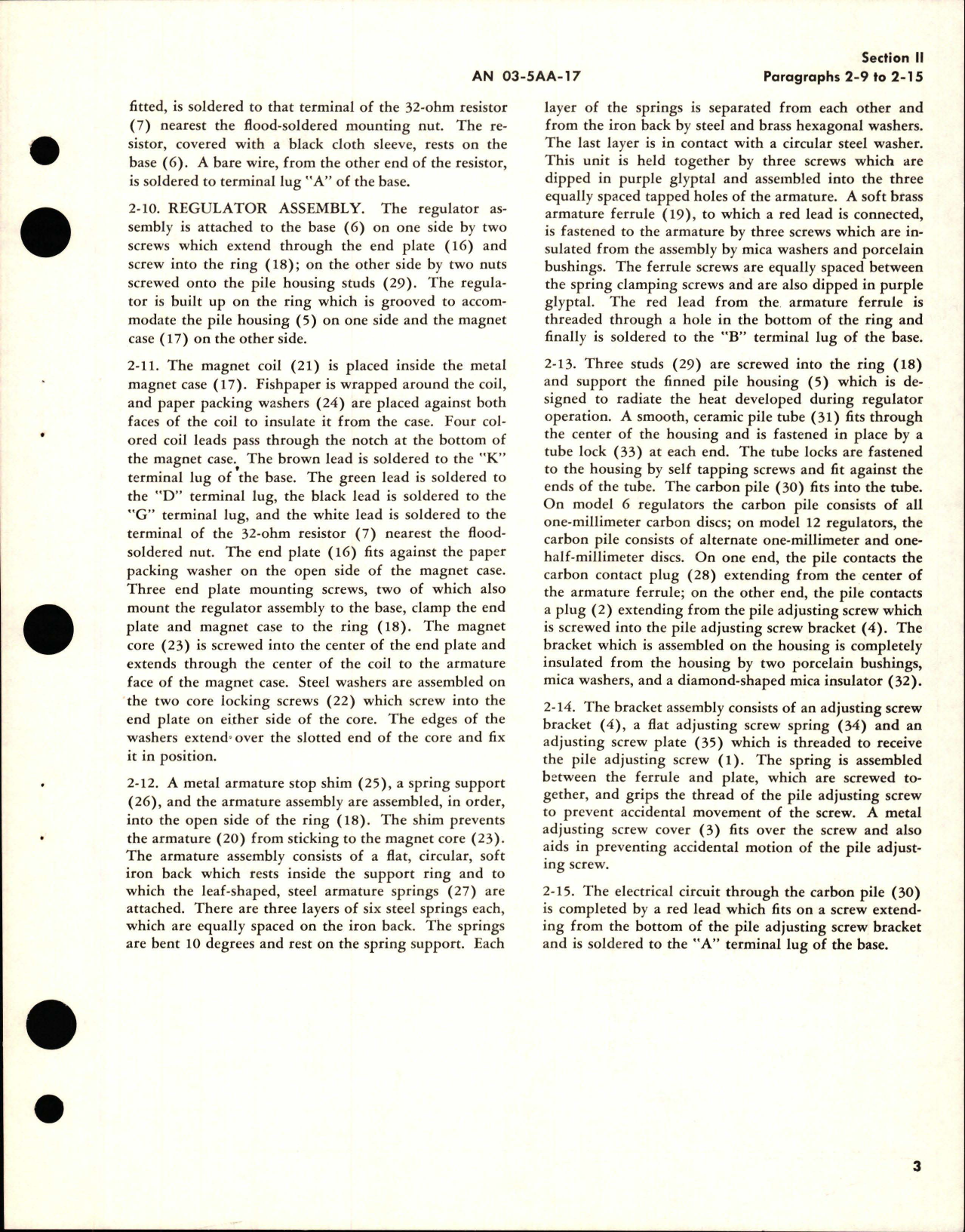 Sample page 7 from AirCorps Library document: Operation, Service, and Overhaul Instructions with Parts Catalog for Carbon Pile Voltage Regulator - 1042-6A and 1042-12A