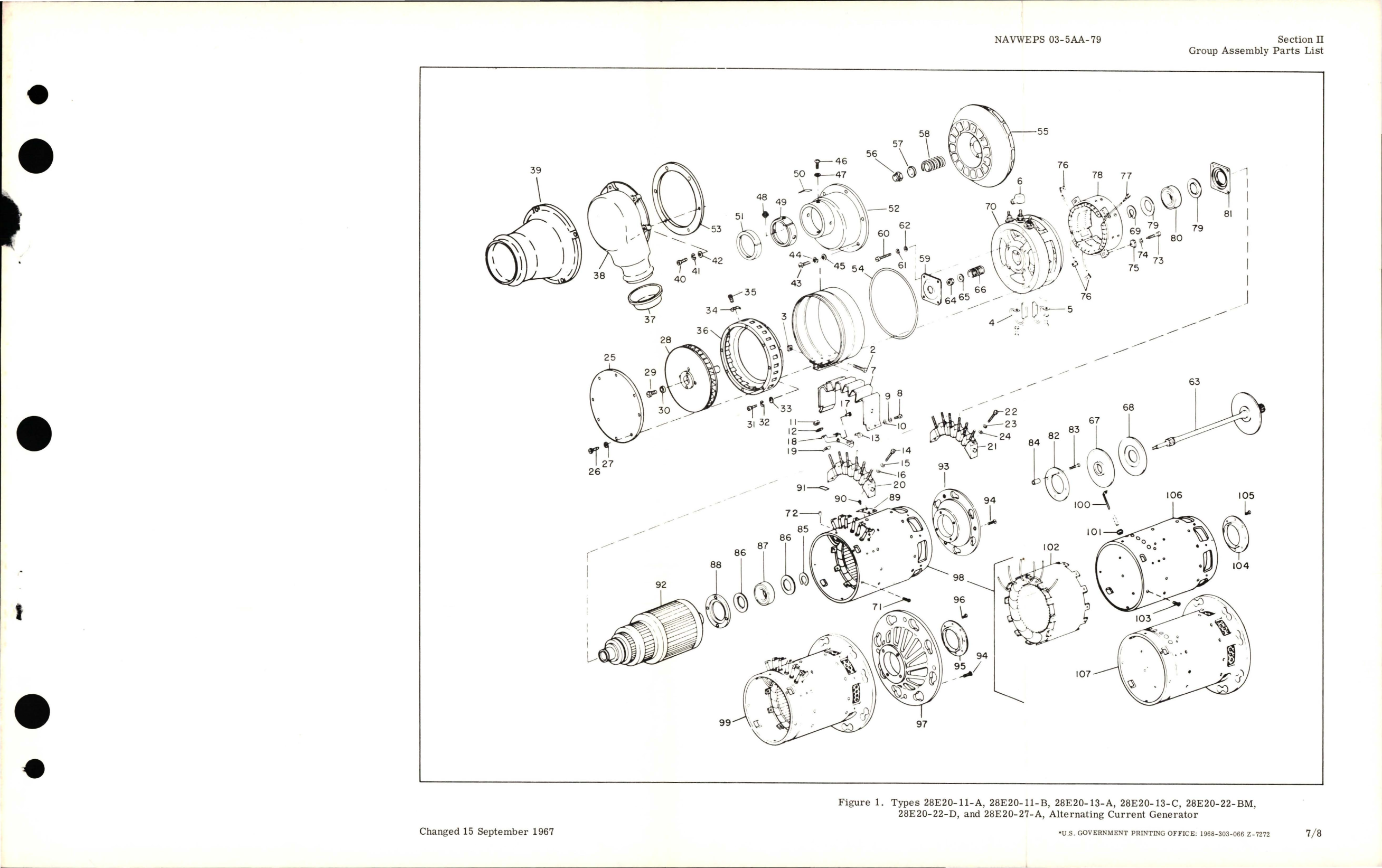 Sample page 9 from AirCorps Library document: Illustrated Parts Breakdown for Alternating Current Generator 