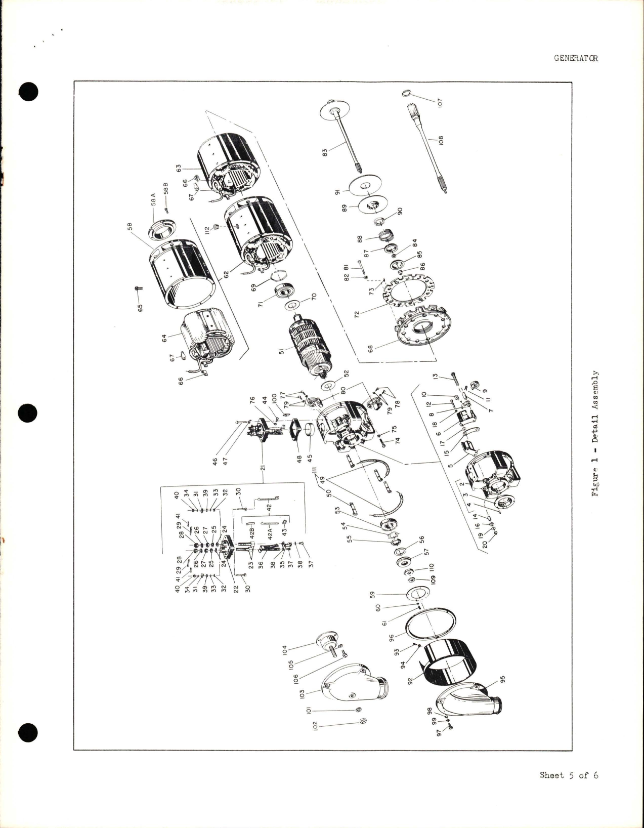 Sample page 5 from AirCorps Library document: Service Parts List for Generators 