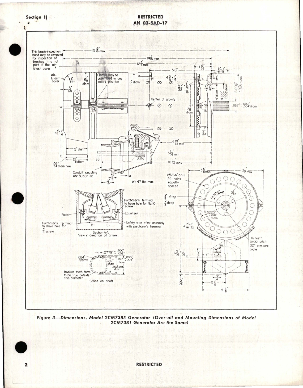 Sample page 7 from AirCorps Library document: Operation, Service and Overhaul Instructions with Parts Catalog for Aircraft Generators - Models 2CM73B1 and 2CM73B5 