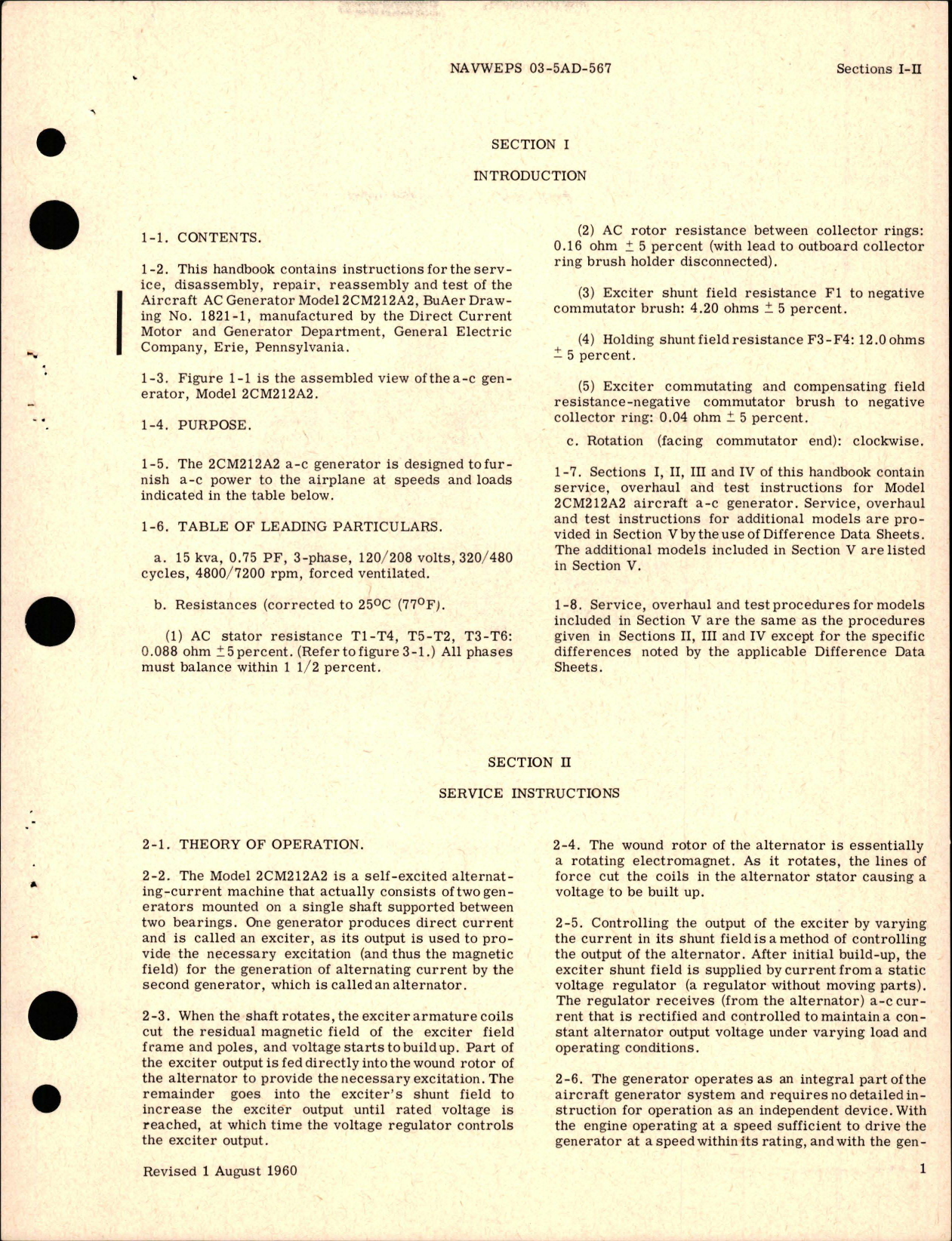 Sample page 5 from AirCorps Library document: Overhaul and Service Instructions for AC Generators 