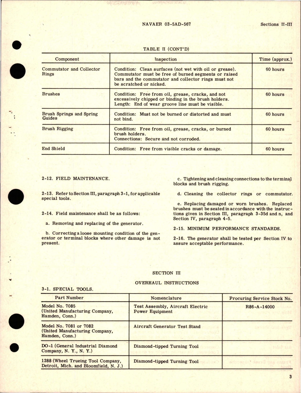 Sample page 7 from AirCorps Library document: Overhaul and Service Instructions for AC Generators 