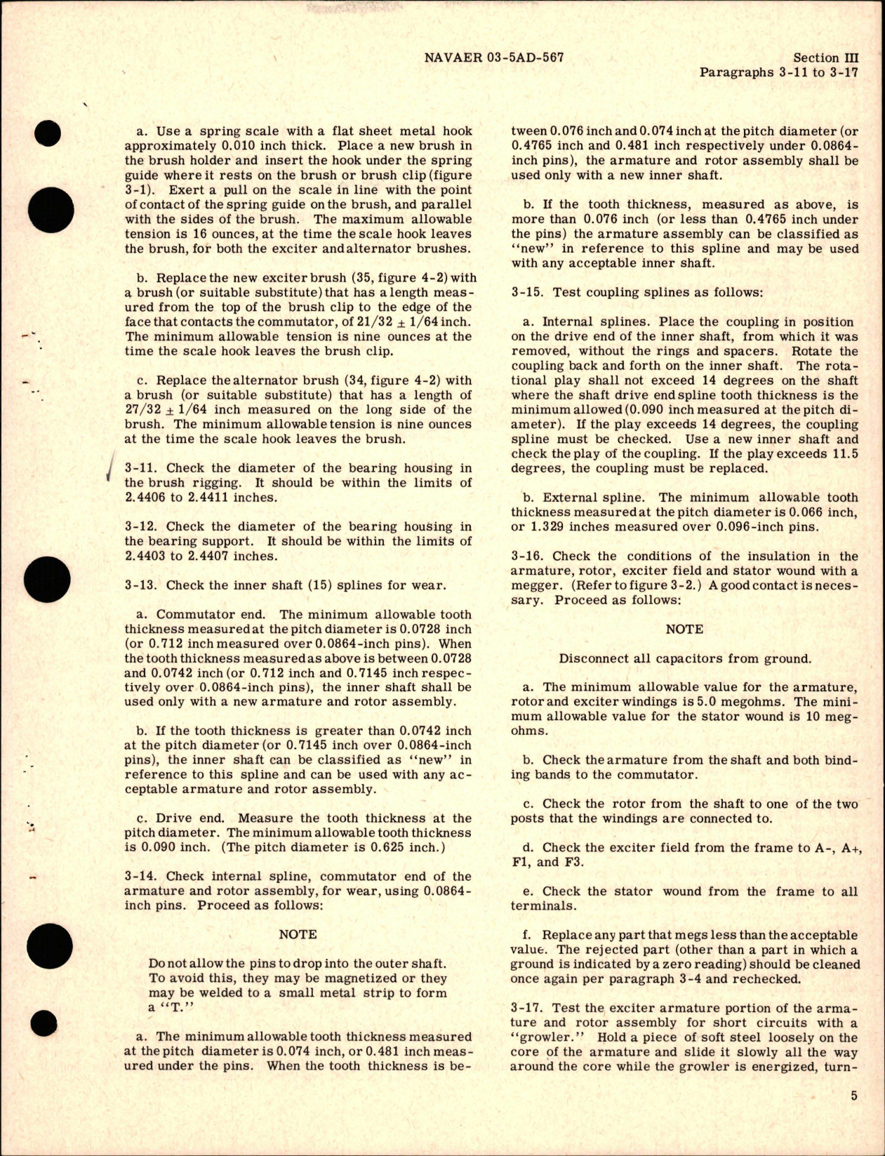 Sample page 9 from AirCorps Library document: Overhaul and Service Instructions for AC Generators 
