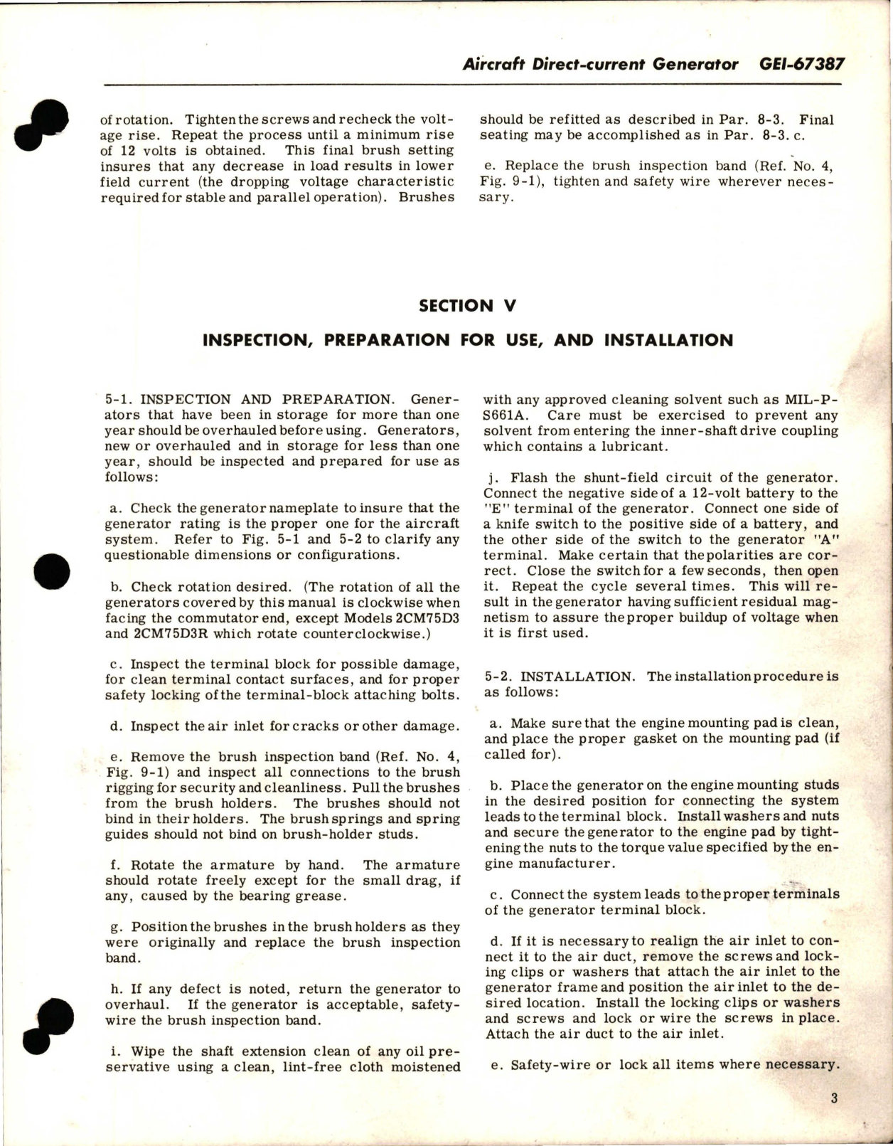 Sample page 7 from AirCorps Library document: Instructions for Direct-Current Generator 