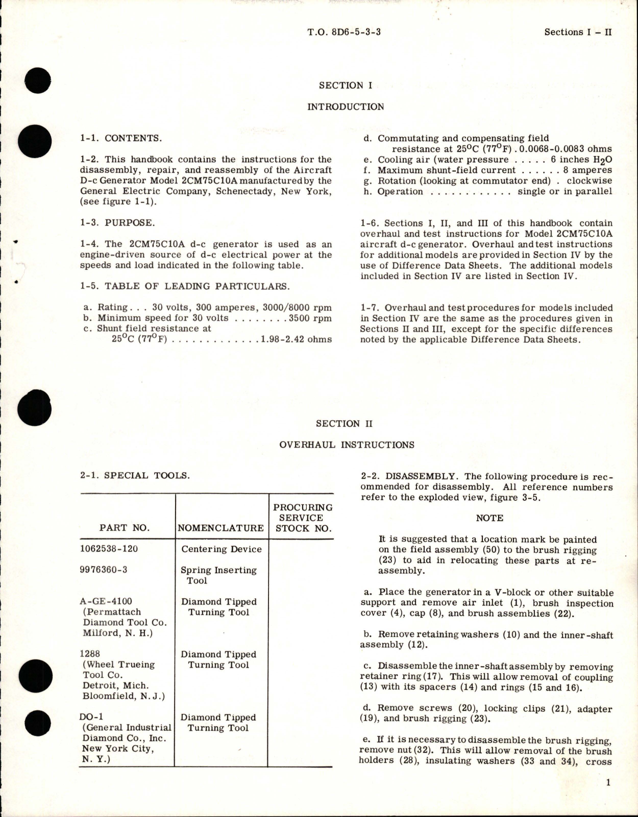 Sample page 7 from AirCorps Library document: Overhaul Instructions for Engine Driven Generator - Models 2CM75C10A, 2CM75C10B, and 2CM75C10BT 