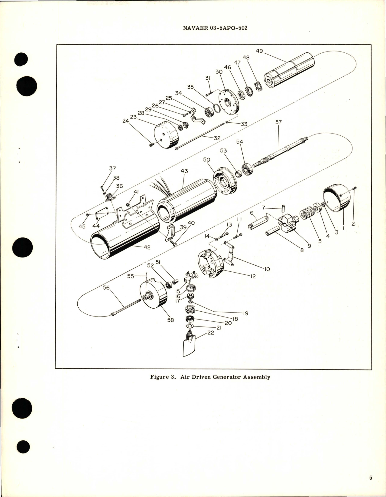 Sample page 5 from AirCorps Library document: Overhaul Instructions w Parts for Air Driven Generator - Model AG-1X