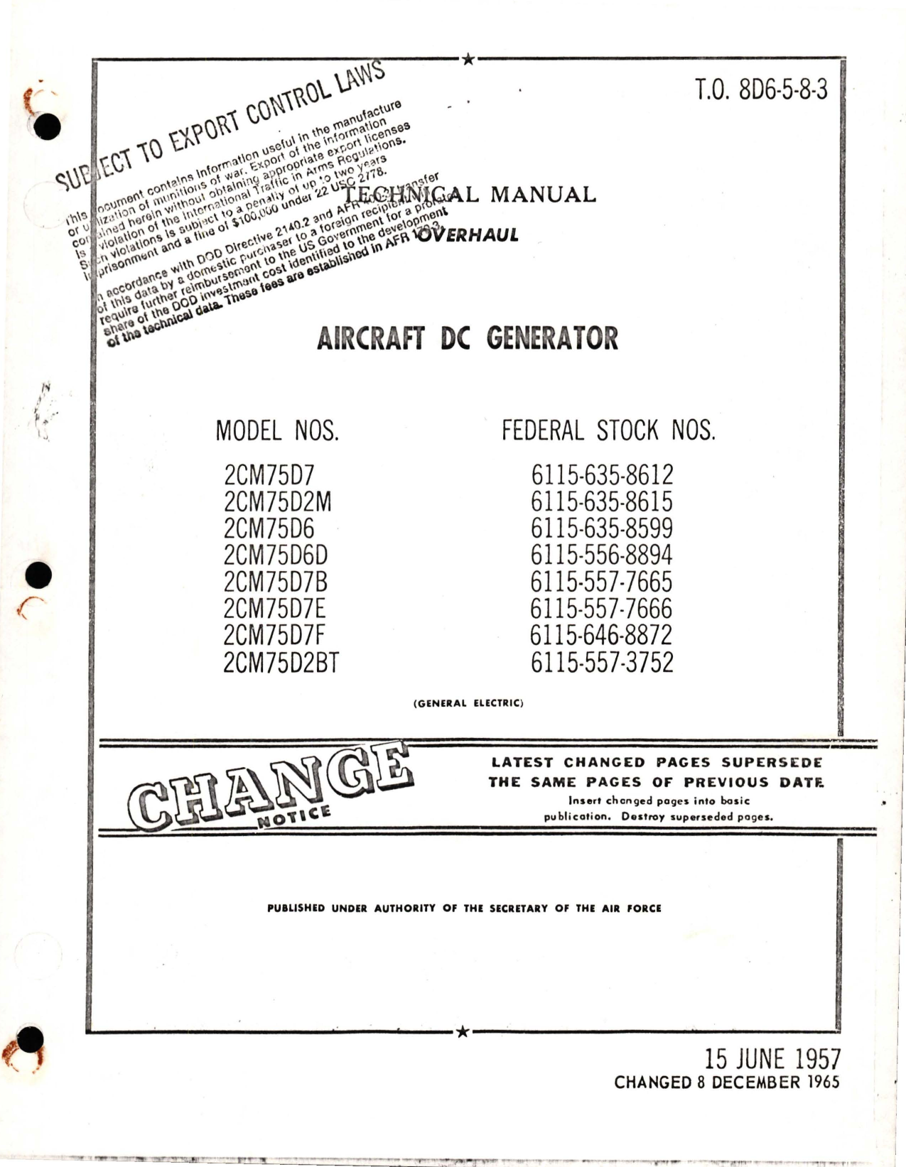 Sample page 1 from AirCorps Library document: Overhaul for DC Generator 