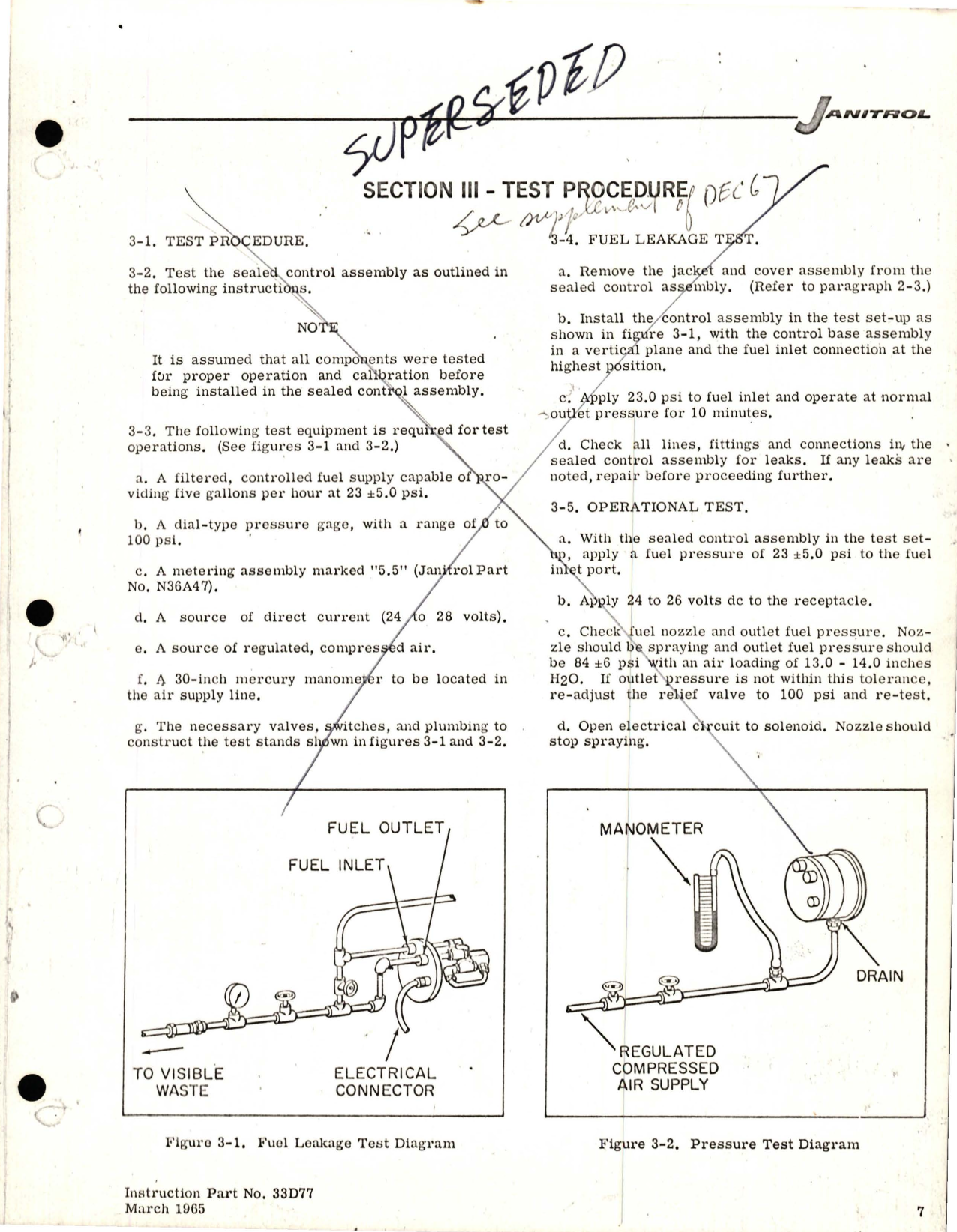Sample page 7 from AirCorps Library document: Maintenance Instructions for Sealed Control Assembly - Part 32D50