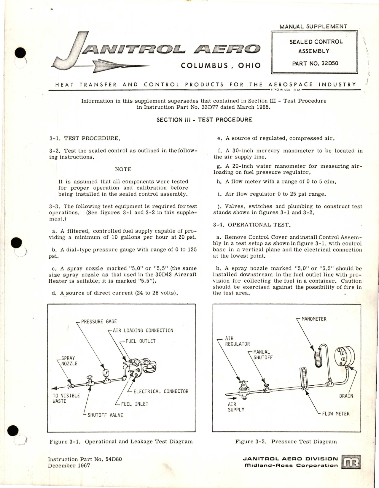 Sample page 9 from AirCorps Library document: Maintenance Instructions for Sealed Control Assembly - Part 32D50