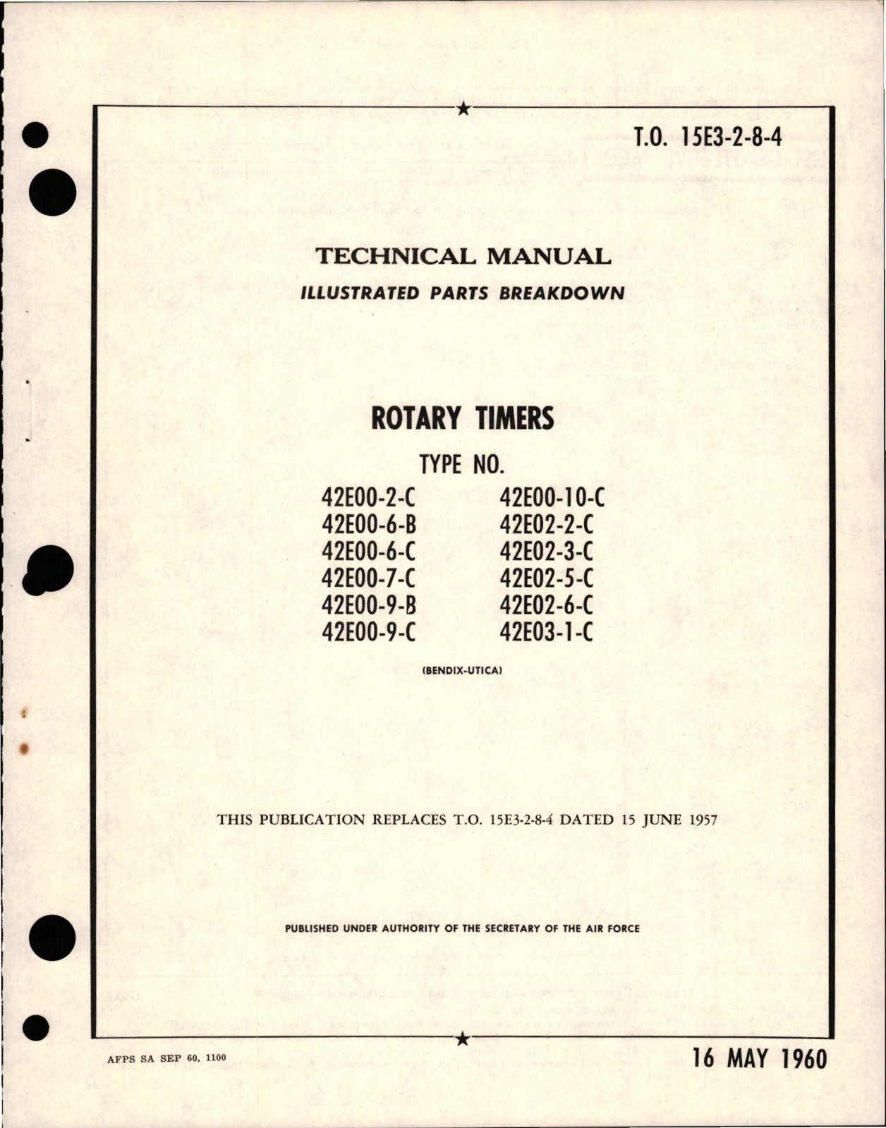 Sample page 1 from AirCorps Library document: Illustrated Parts Breakdown for Rotary Timers 