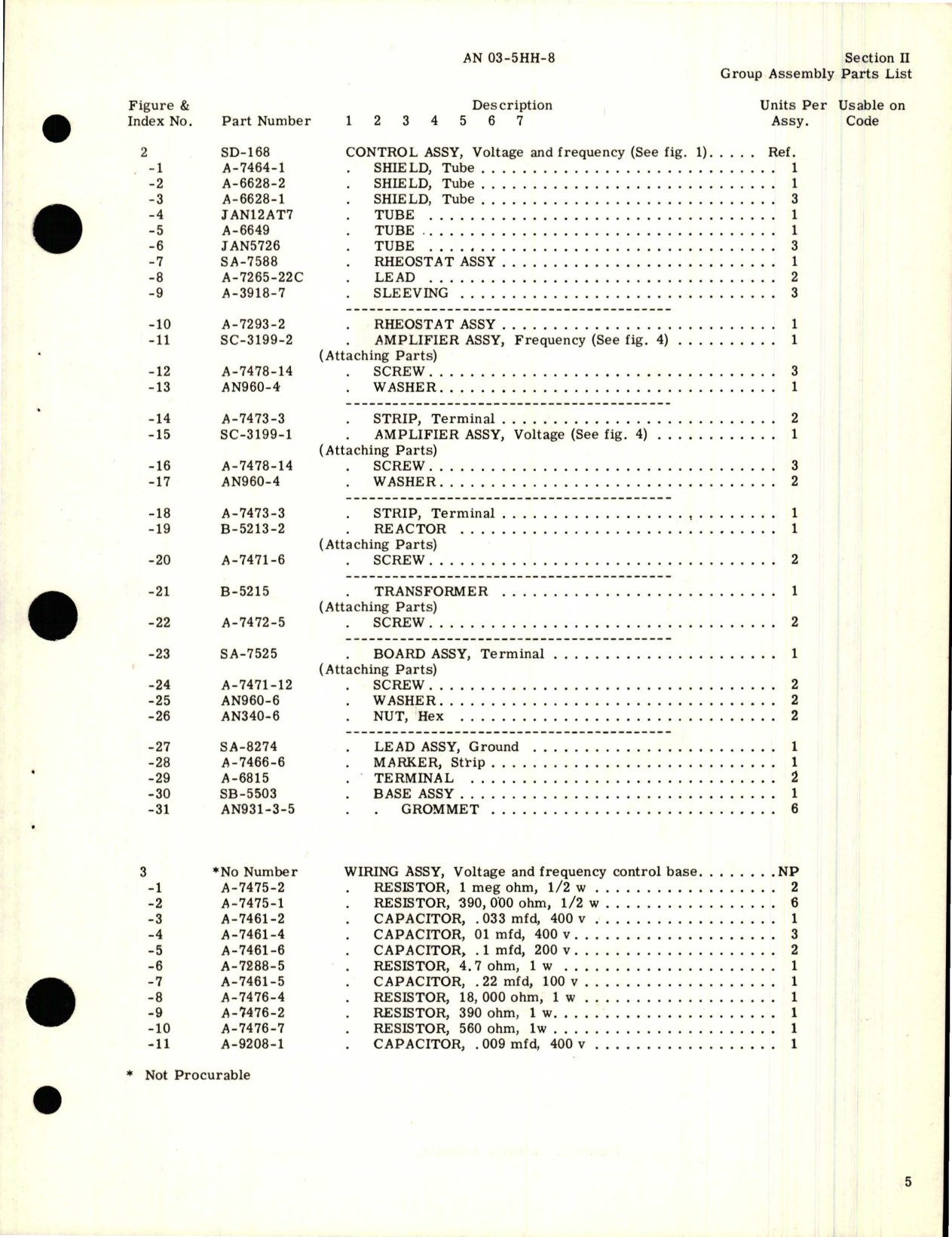 Sample page 9 from AirCorps Library document: Parts Catalog for Inverter - Part SE-1-1R