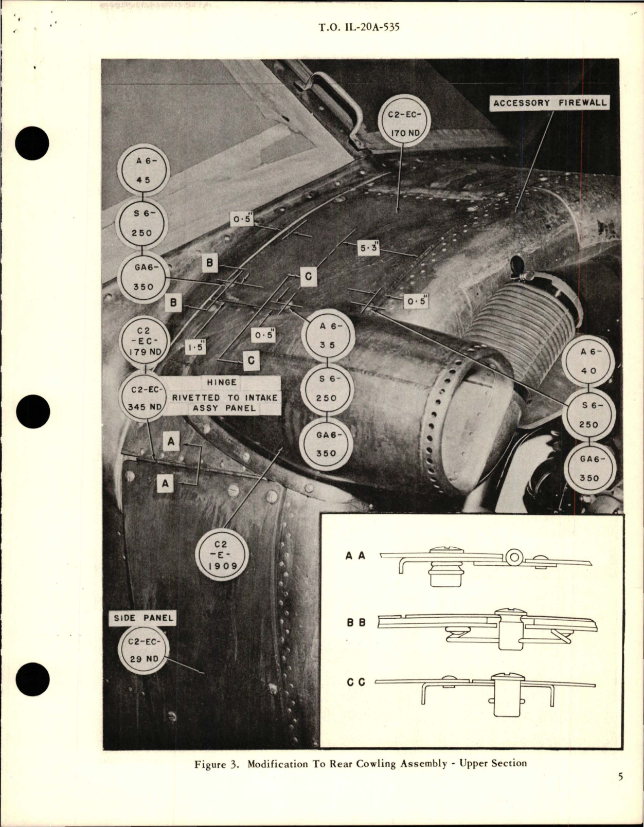 Sample page 5 from AirCorps Library document: Installation of All Weather Air Induction System - L-20A Series