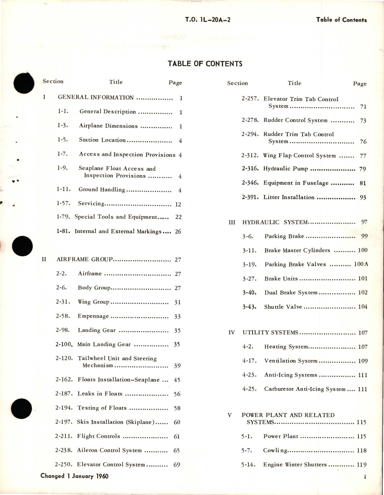 Sample page 9 from AirCorps Library document: Maintenance Instructions for L-20A