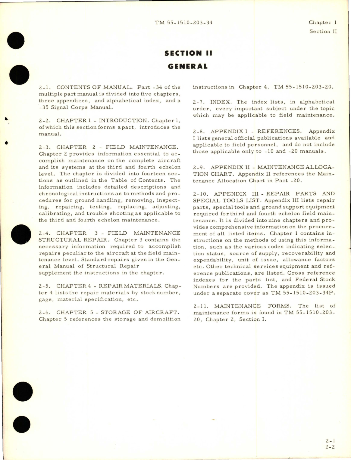 Sample page 7 from AirCorps Library document: Field Maintenance Manual for U-6A